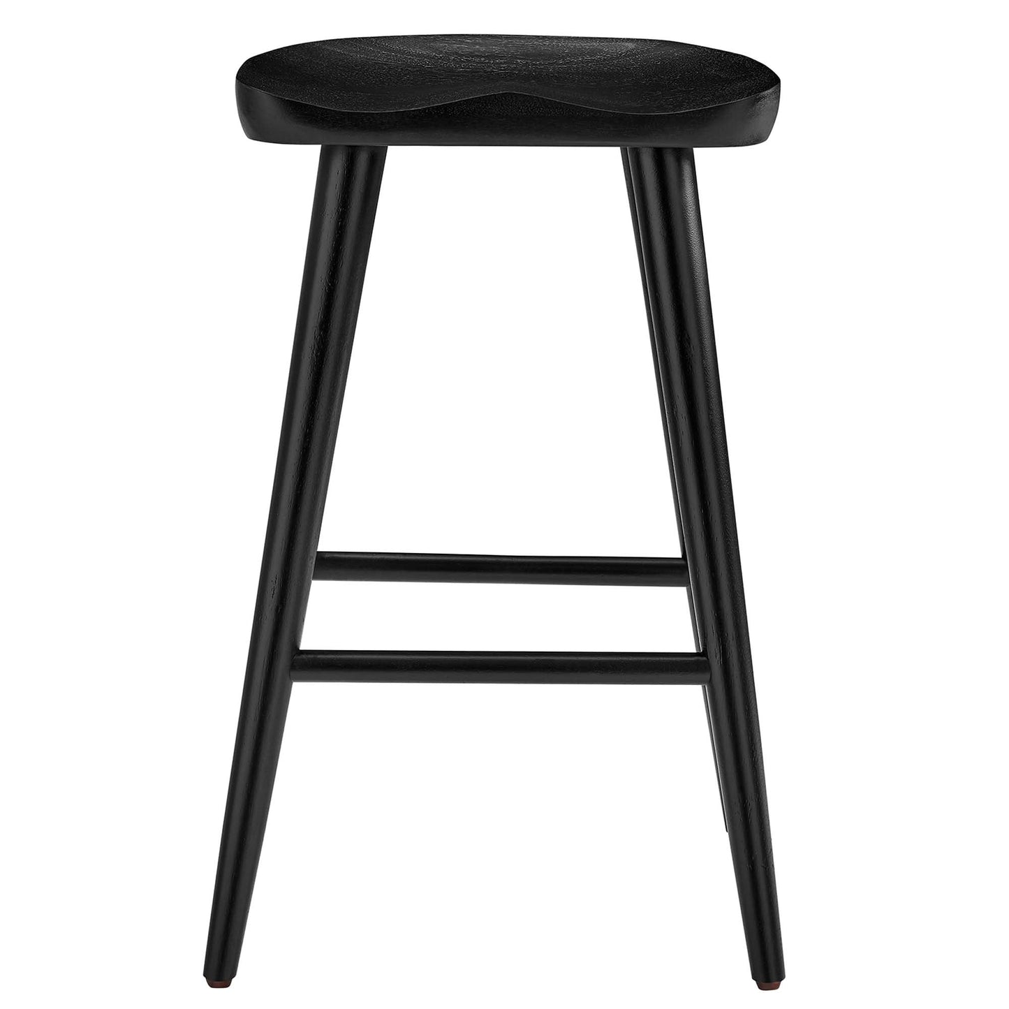 Saville Backless Wood Counter Stools Set of 2 by Modway EEI-6739-BLK