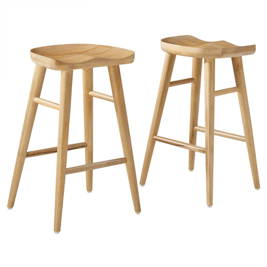 Saville Backless Wood Counter Stools Set of 2 by Modway EEI-6739-OAK