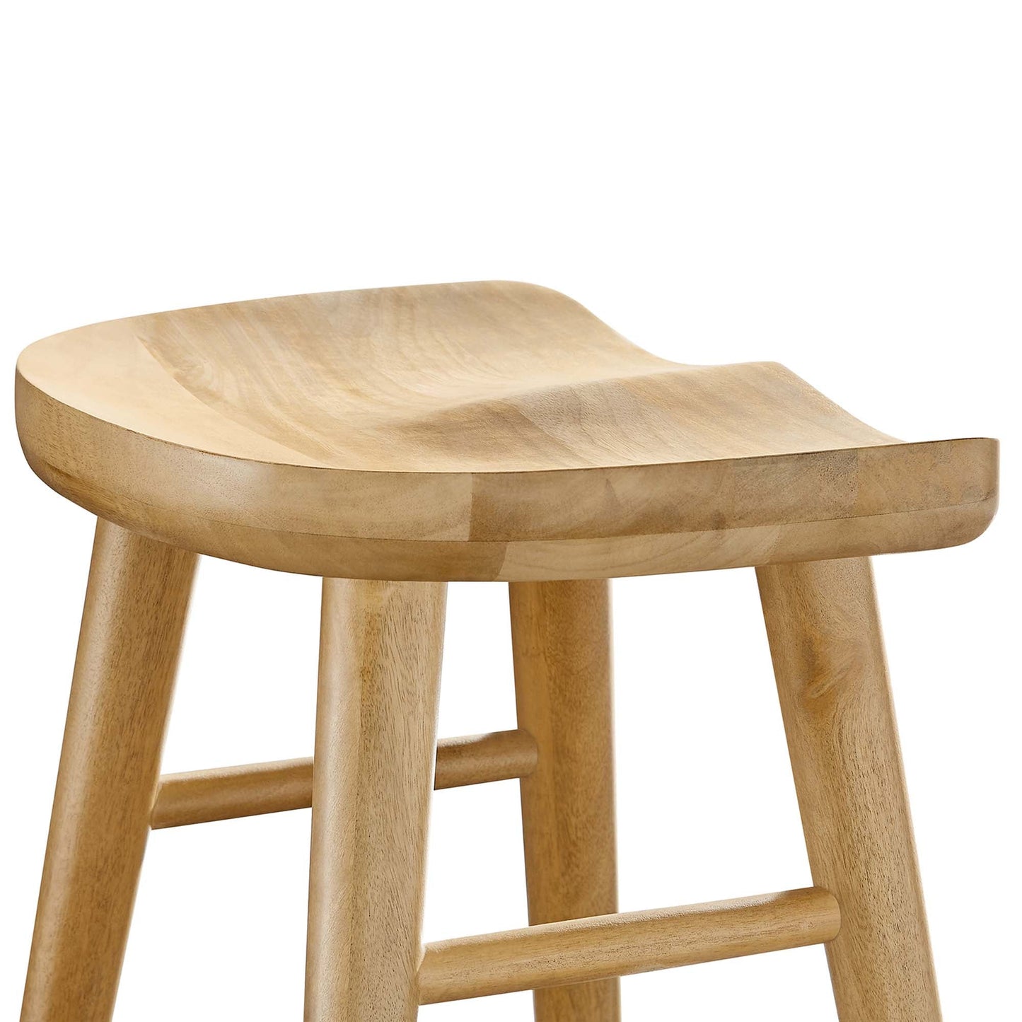 Saville Backless Wood Counter Stools Set of 2 by Modway EEI-6739-OAK