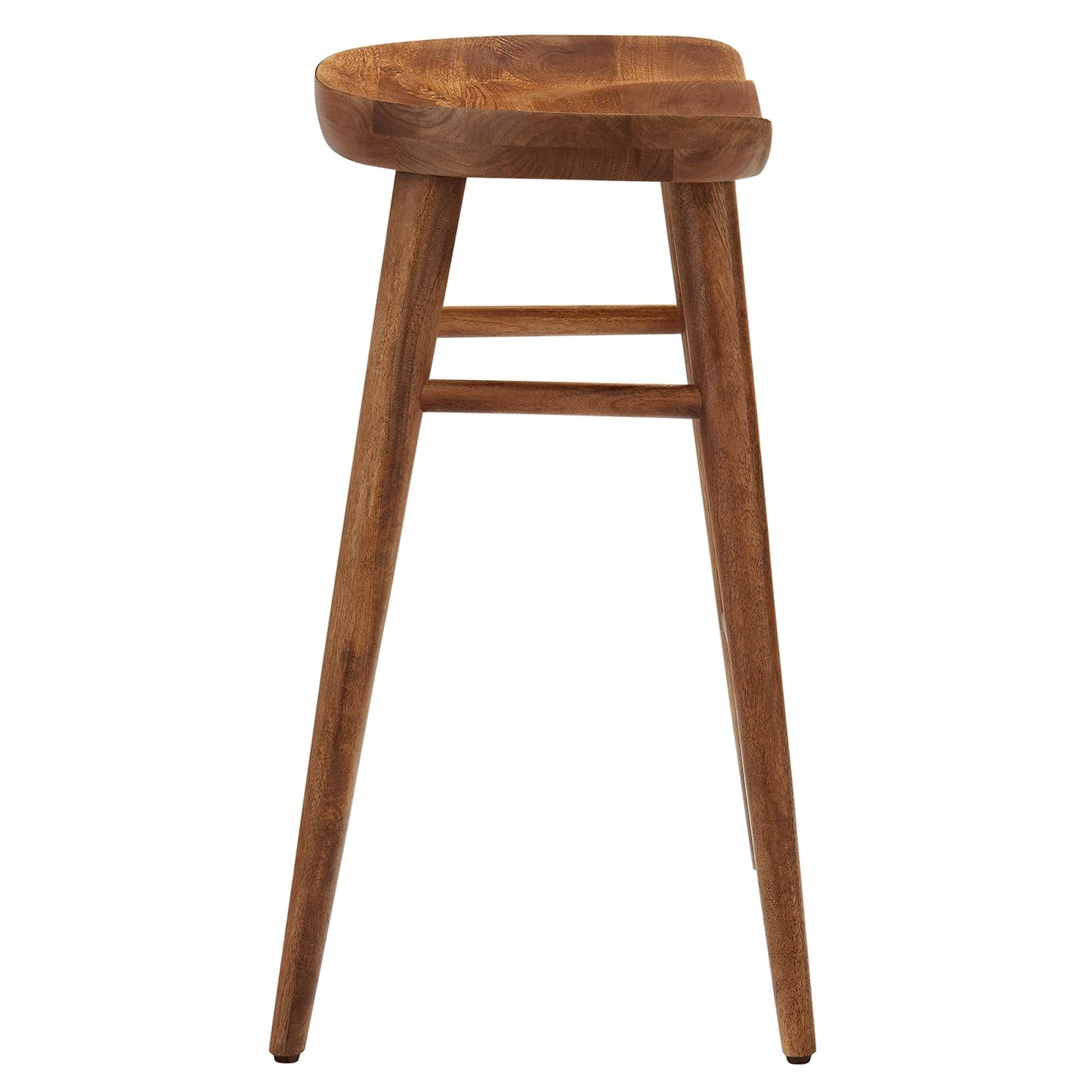 Saville Backless Wood Counter Stools Set of 2 by Modway EEI-6739-WAL