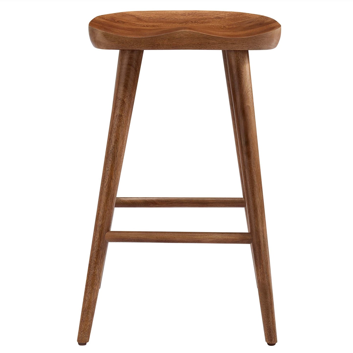 Saville Backless Wood Counter Stools Set of 2 by Modway EEI-6739-WAL