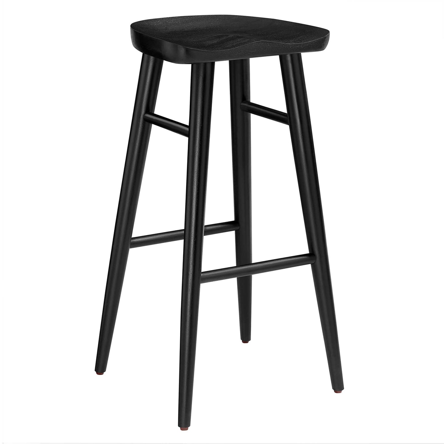 Saville Backless Wood Bar Stools Set of 2 by Modway EEI-6740-BLK