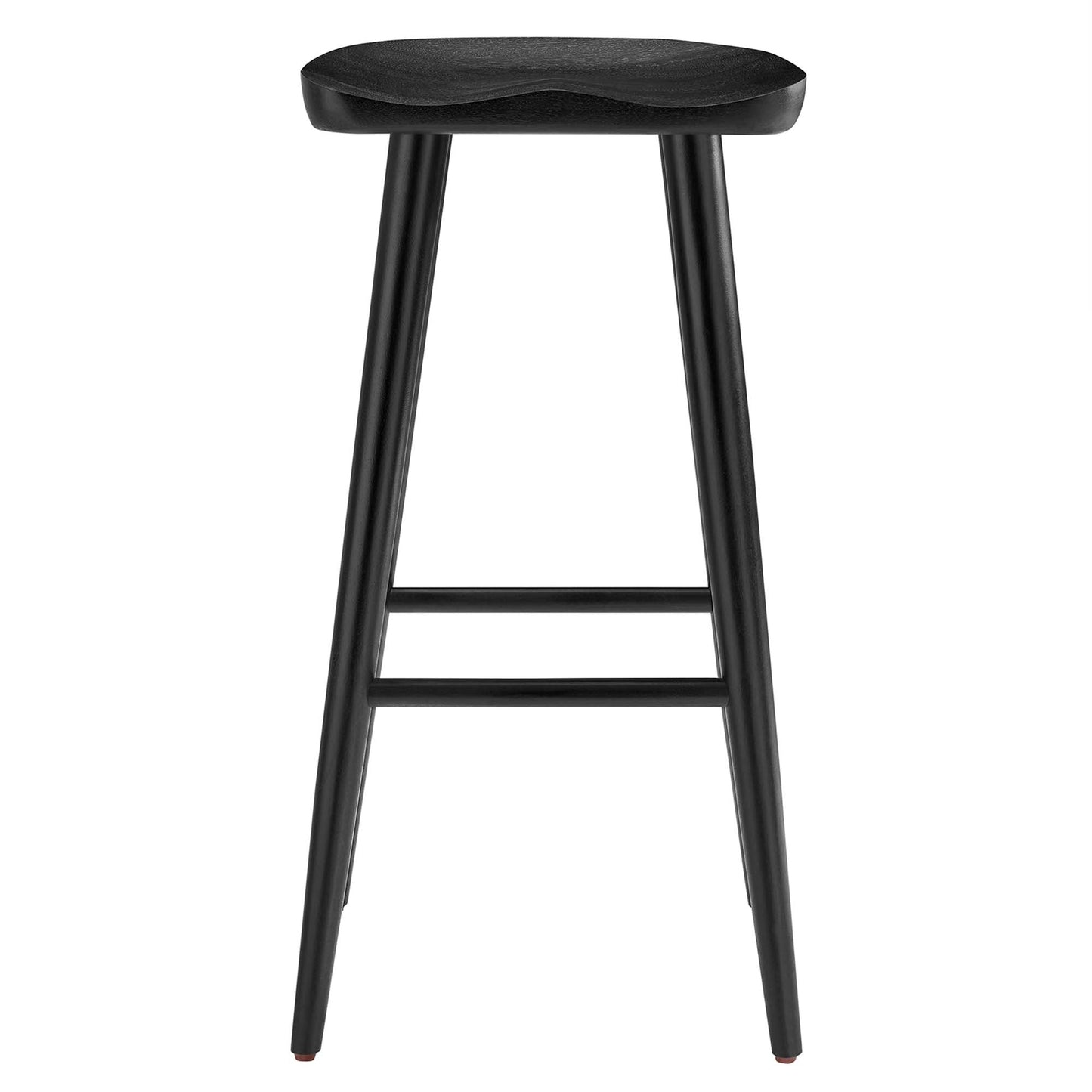Saville Backless Wood Bar Stools Set of 2 by Modway EEI-6740-BLK
