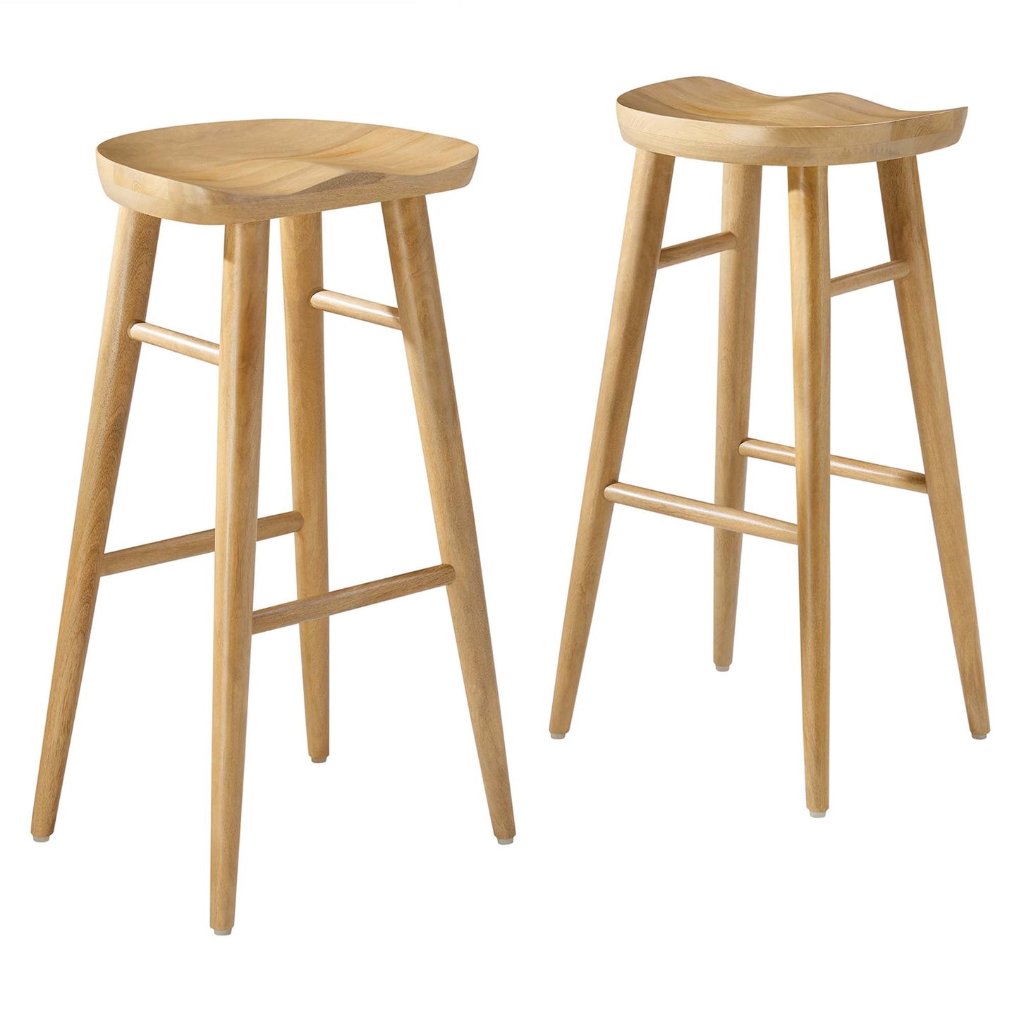 Saville Backless Wood Bar Stools Set of 2 by Modway EEI-6740-OAK