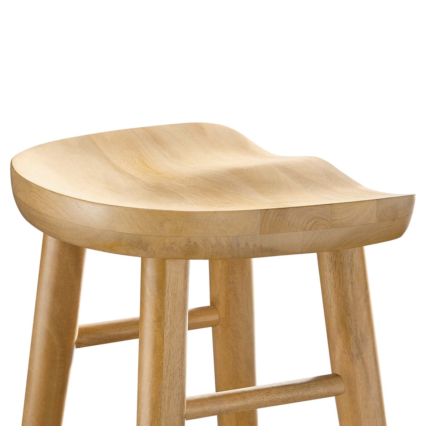 Saville Backless Wood Bar Stools Set of 2 by Modway EEI-6740-OAK