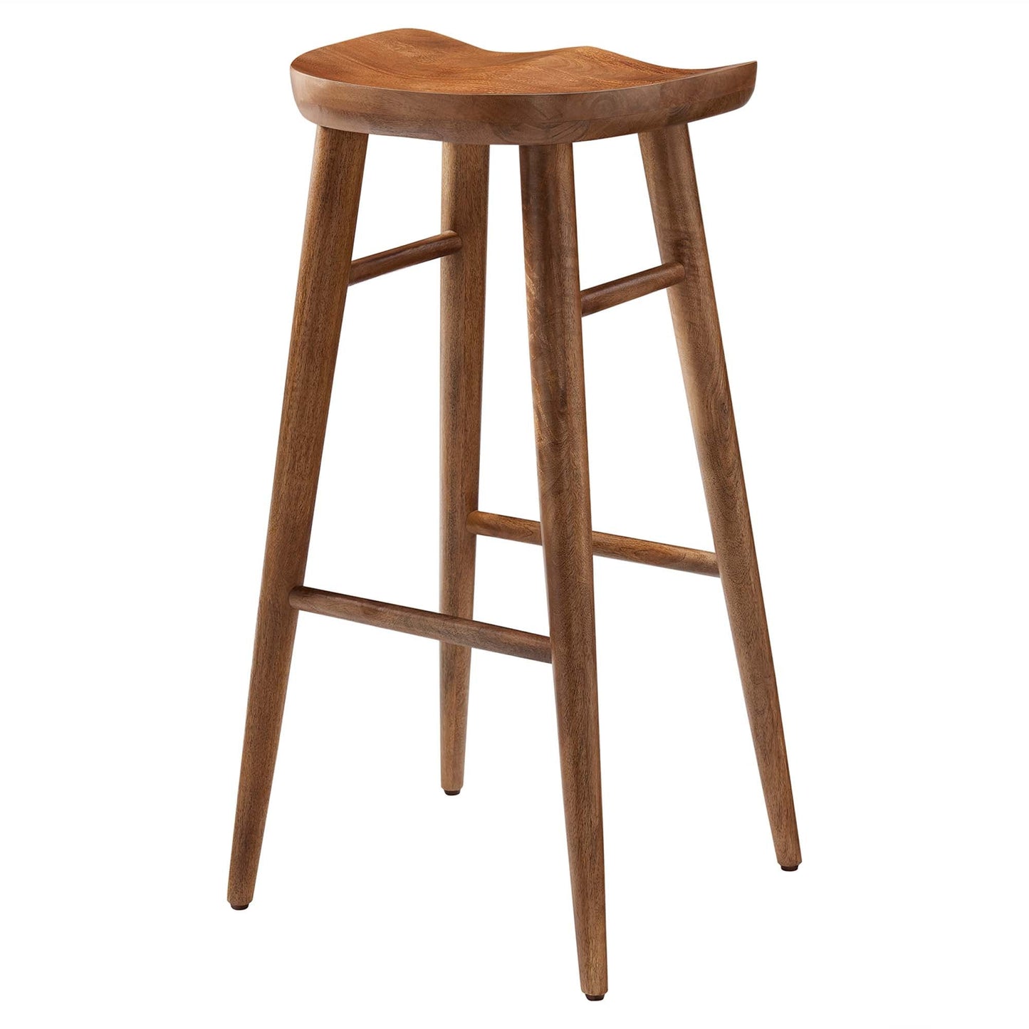 Saville Backless Wood Bar Stools Set of 2 by Modway EEI-6740-WAL
