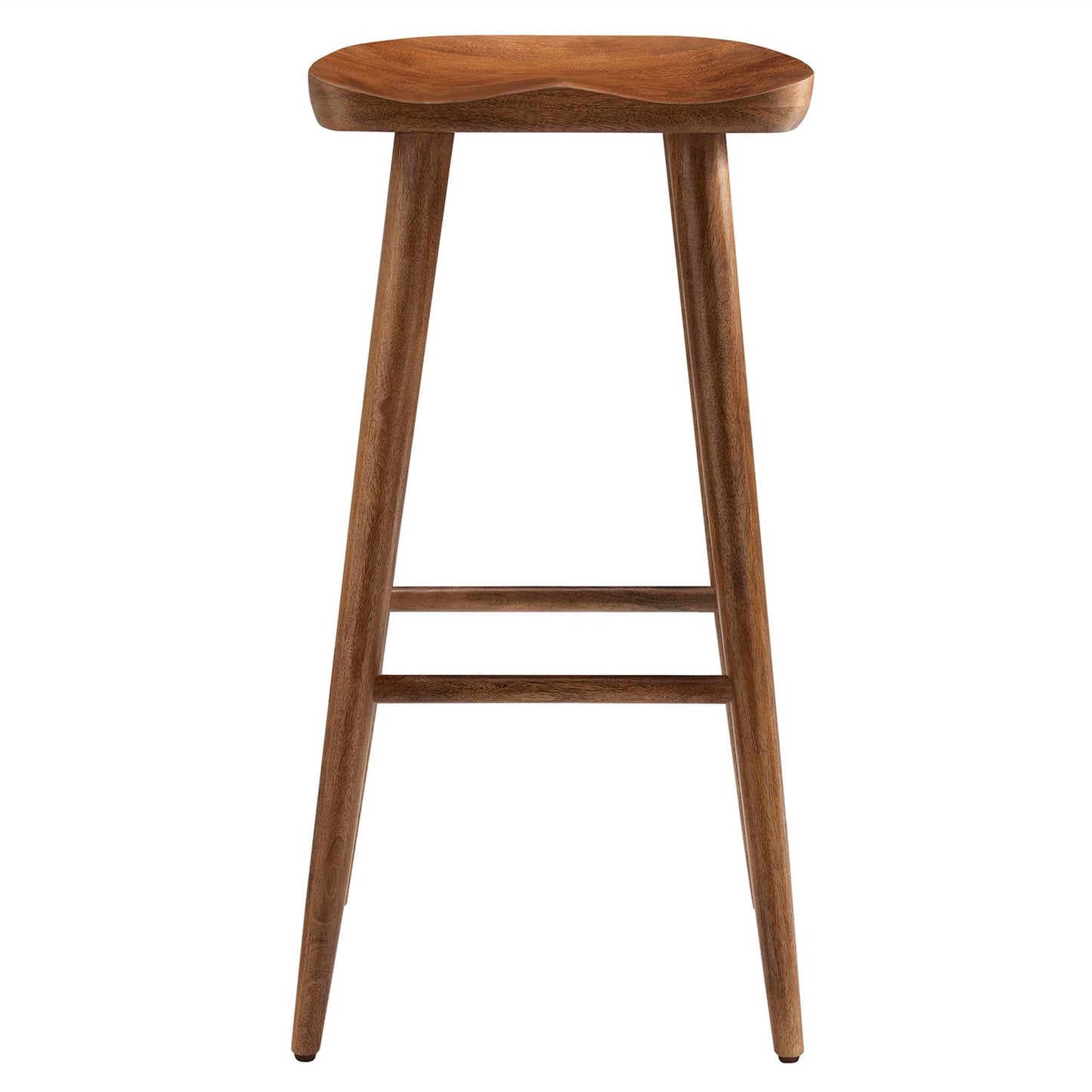 Saville Backless Wood Bar Stools Set of 2 by Modway EEI-6740-WAL