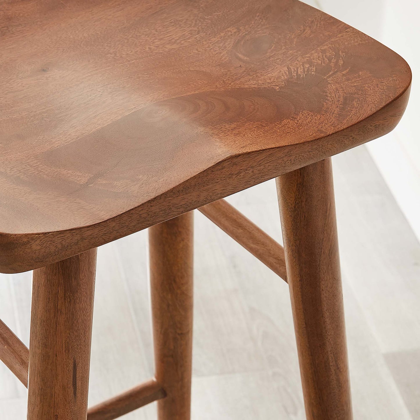 Saville Backless Wood Bar Stools Set of 2 by Modway EEI-6740-WAL