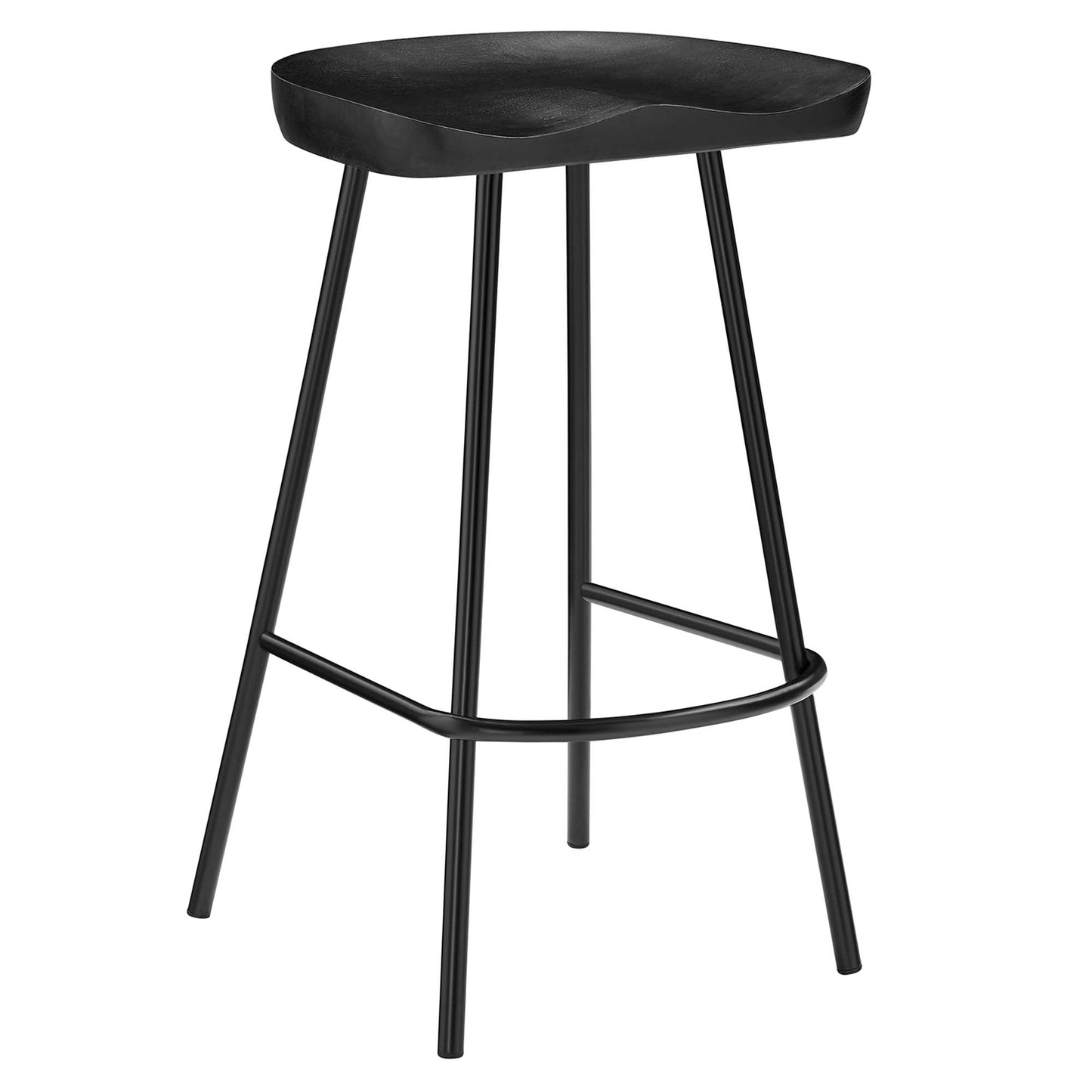 Concord Backless Wood Counter Stools Set of 2 by Modway EEI-6741-BLK