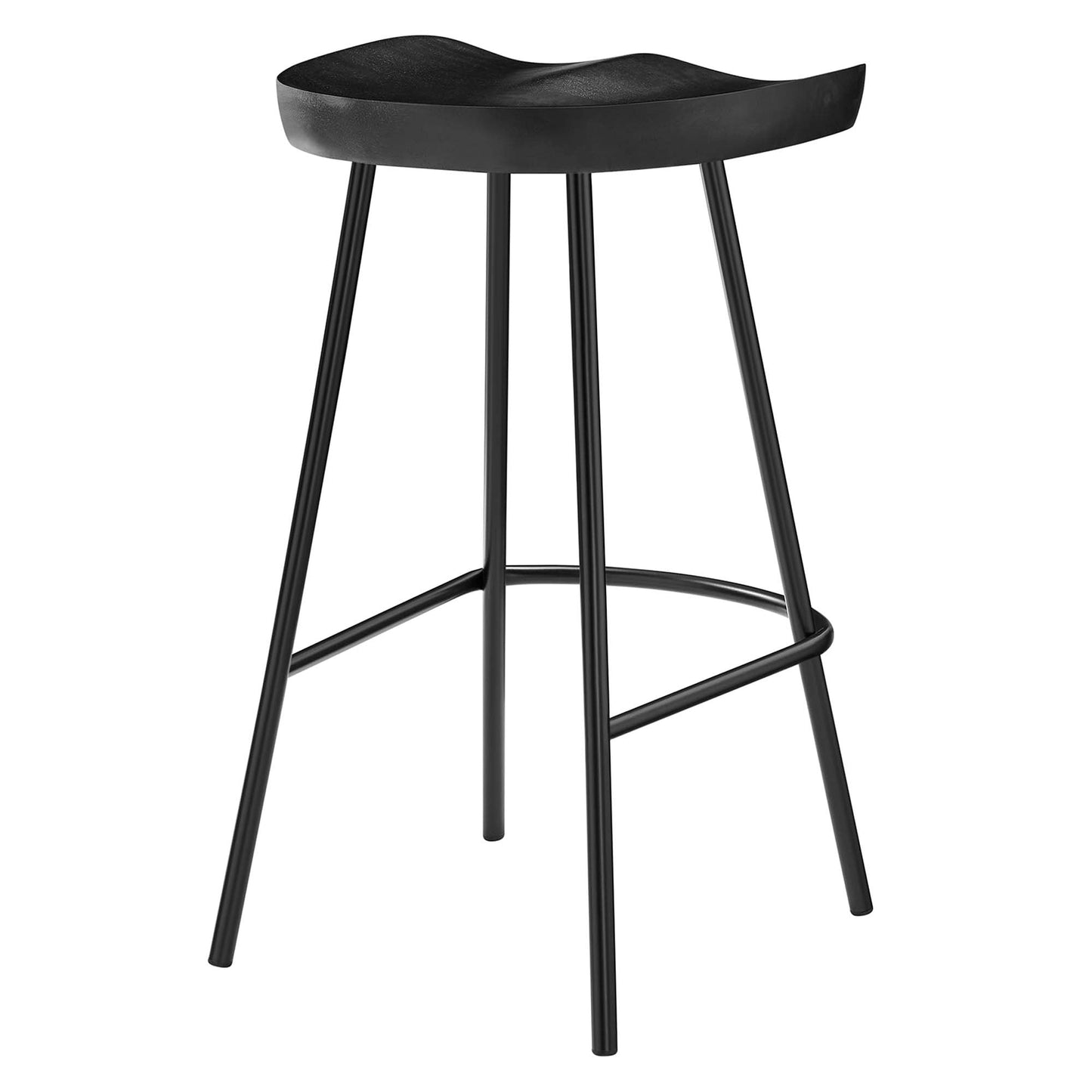Concord Backless Wood Counter Stools Set of 2 by Modway EEI-6741-BLK