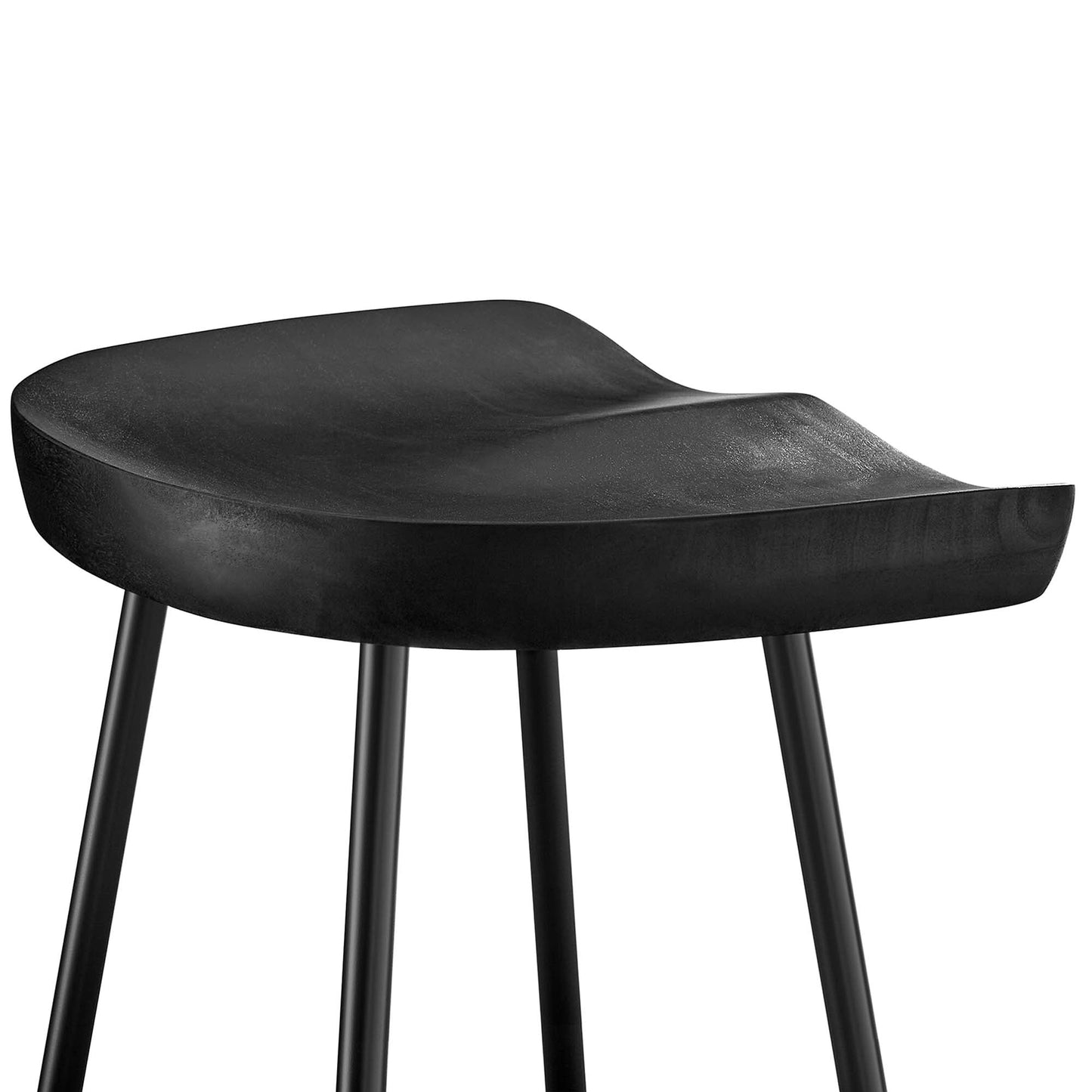 Concord Backless Wood Counter Stools Set of 2 by Modway EEI-6741-BLK