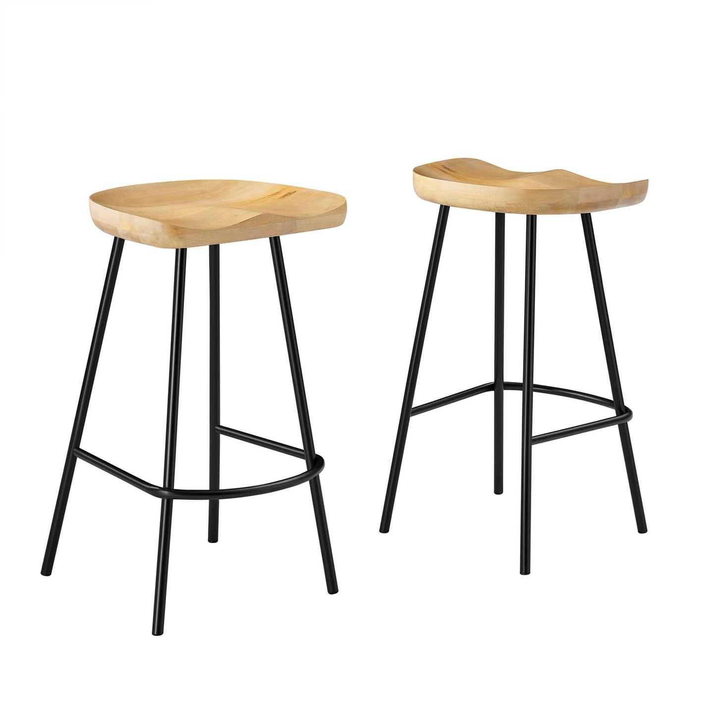 Concord Backless Wood Counter Stools Set of 2 by Modway EEI-6741-OAK