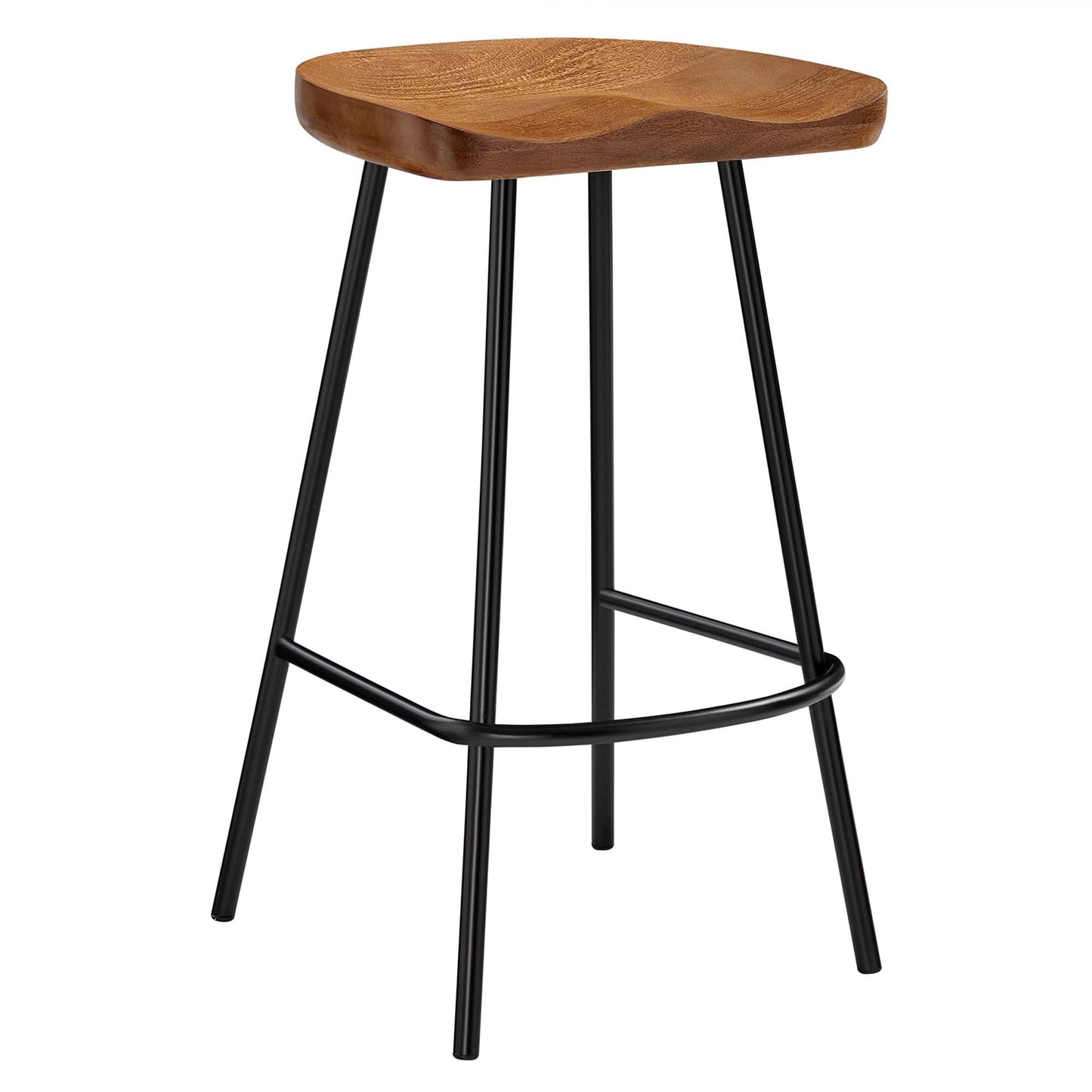 Concord Backless Wood Counter Stools Set of 2 by Modway EEI-6741-WAL