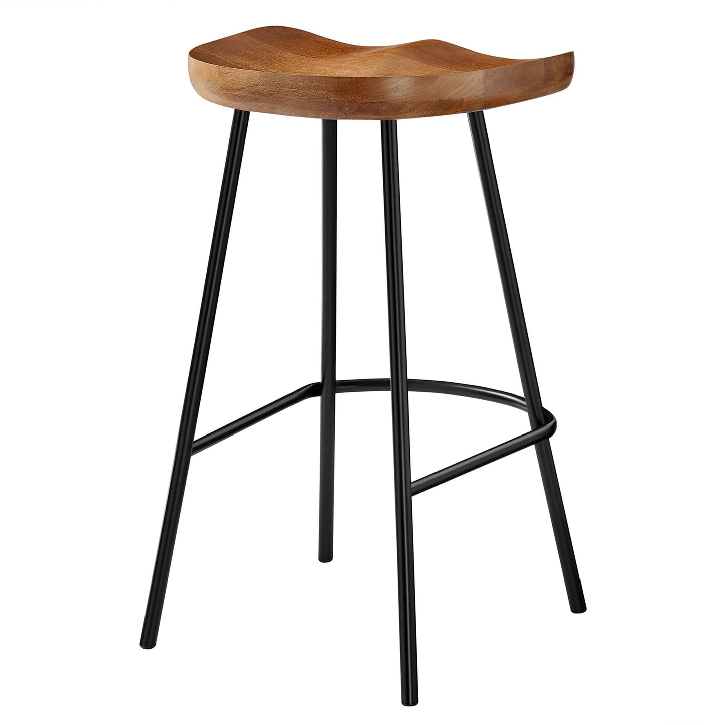 Concord Backless Wood Counter Stools Set of 2 by Modway EEI-6741-WAL
