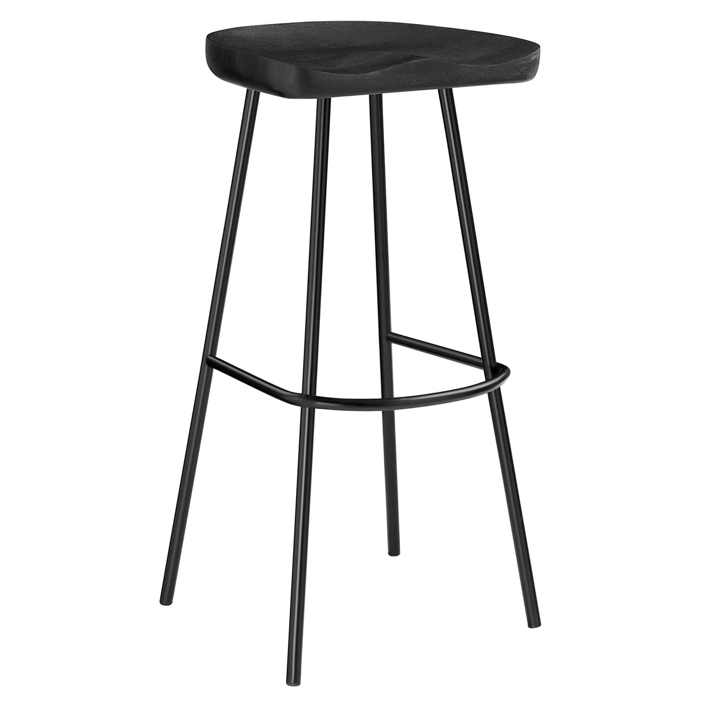 Concord Backless Wood Bar Stools Set of 2 by Modway EEI-6742-BLK