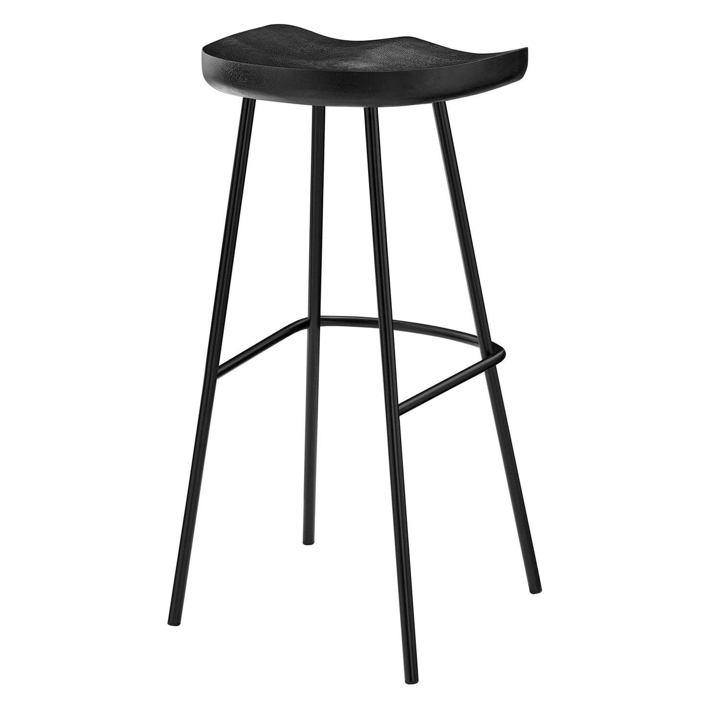 Concord Backless Wood Bar Stools Set of 2 by Modway EEI-6742-BLK