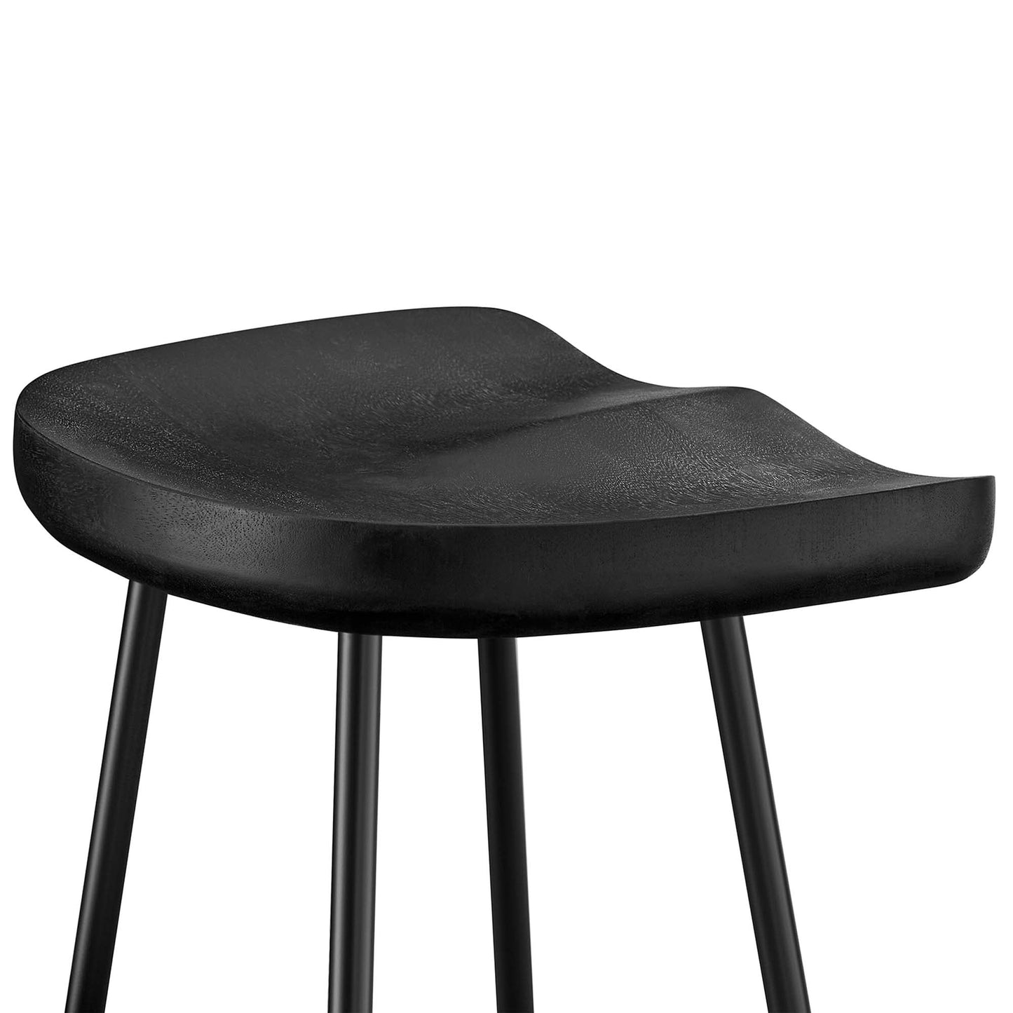 Concord Backless Wood Bar Stools Set of 2 by Modway EEI-6742-BLK