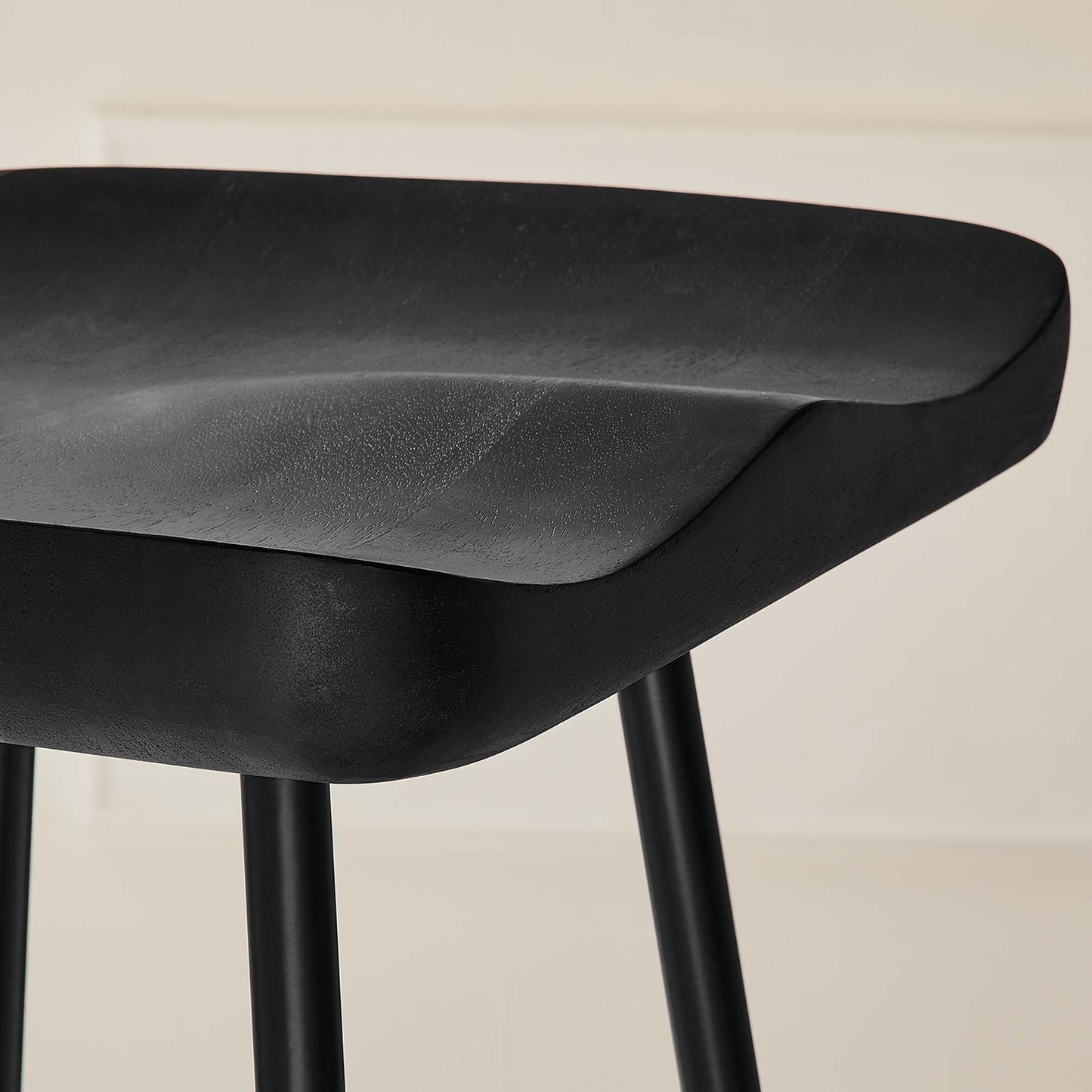 Concord Backless Wood Bar Stools Set of 2 by Modway EEI-6742-BLK