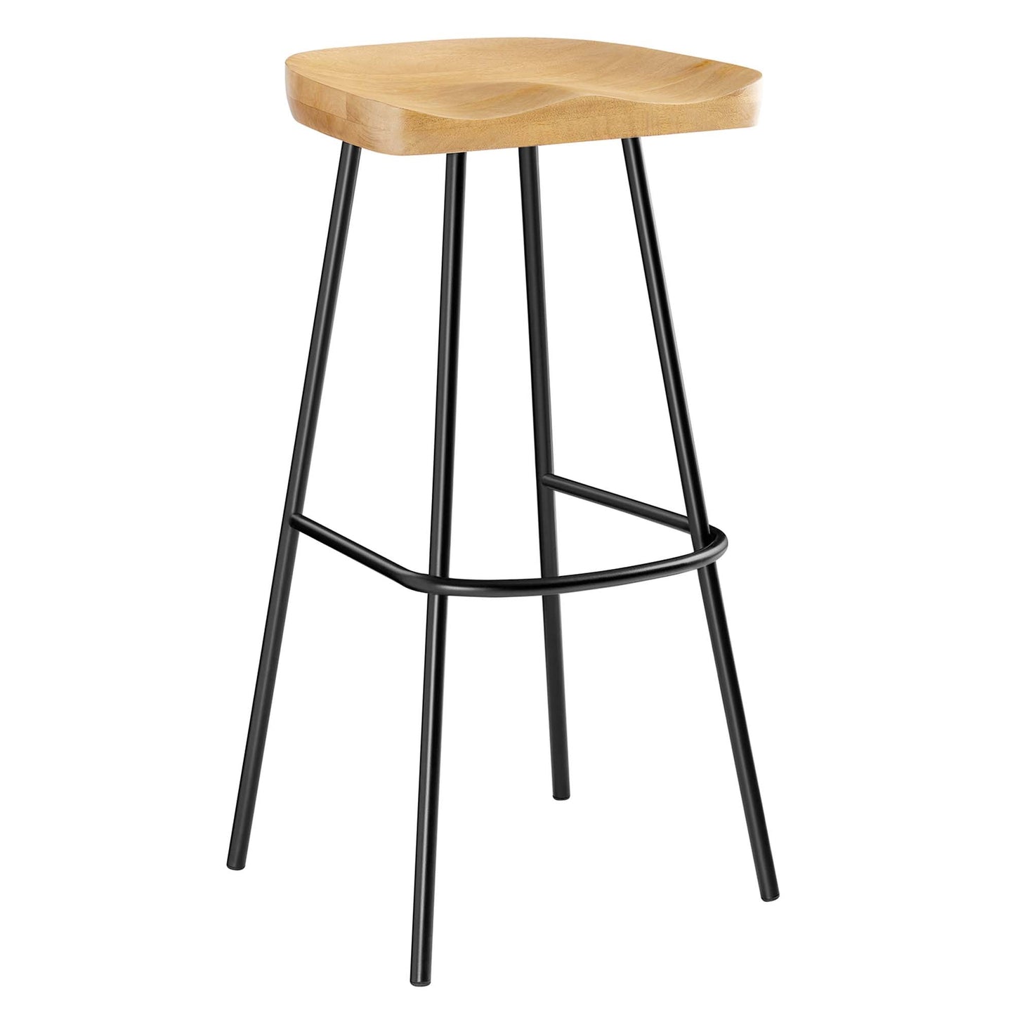 Concord Backless Wood Bar Stools Set of 2 by Modway EEI-6742-OAK