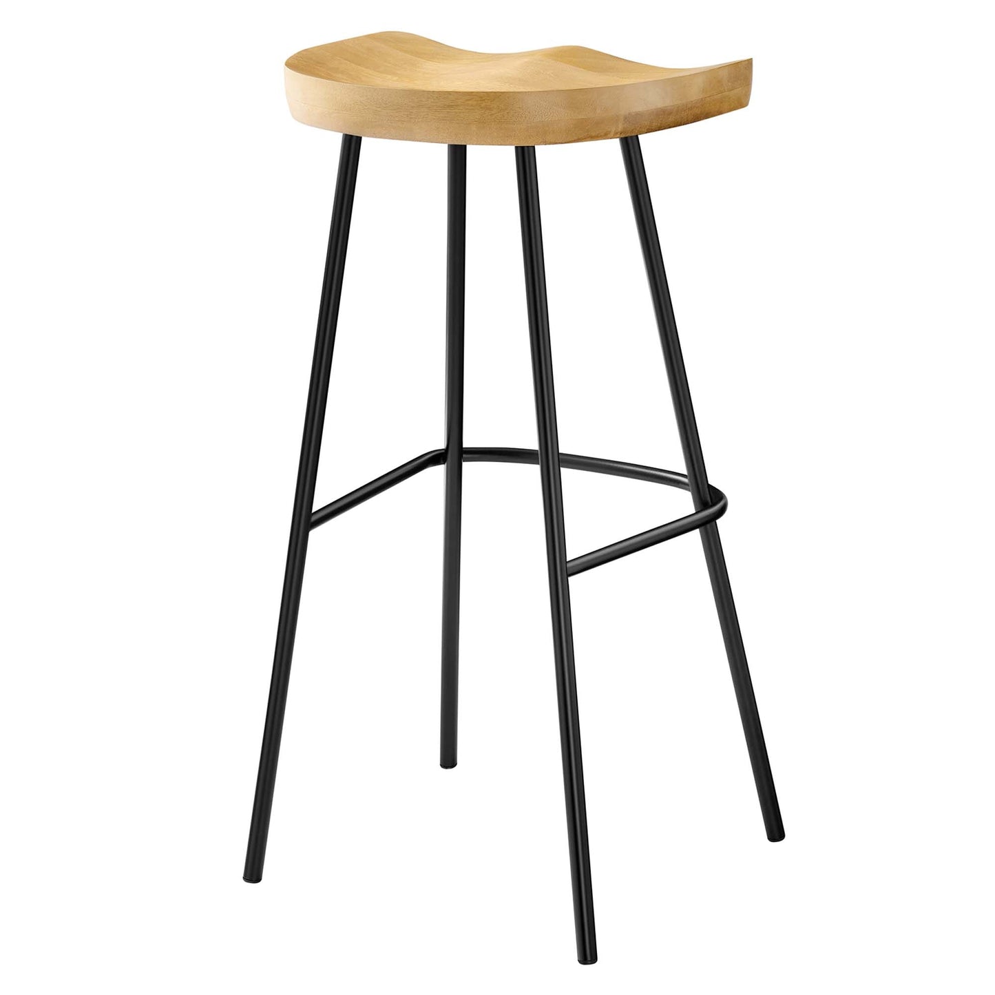 Concord Backless Wood Bar Stools Set of 2 by Modway EEI-6742-OAK