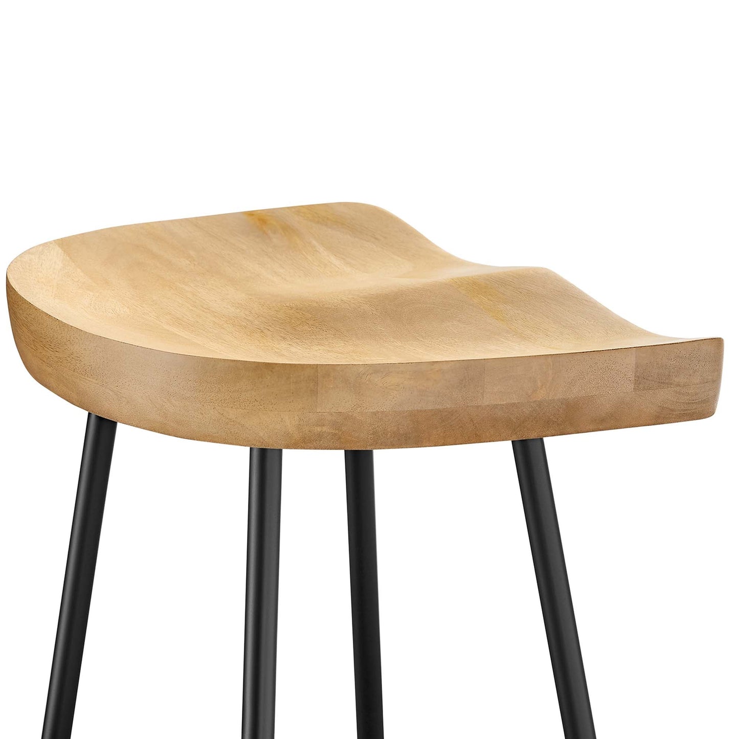 Concord Backless Wood Bar Stools Set of 2 by Modway EEI-6742-OAK