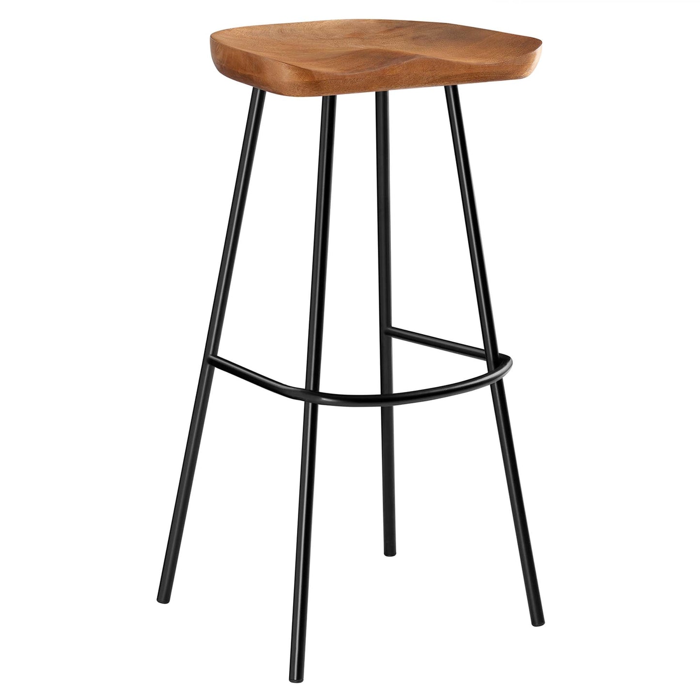 Concord Backless Wood Bar Stools Set of 2 by Modway EEI-6742-WAL
