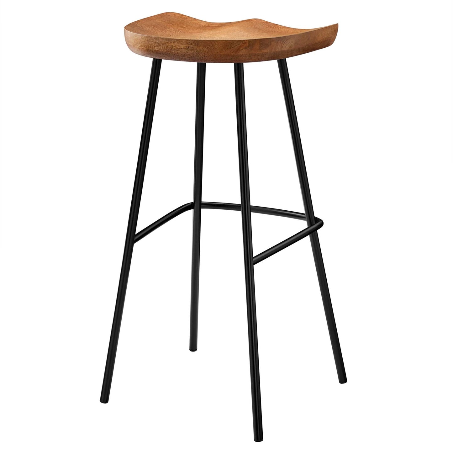 Concord Backless Wood Bar Stools Set of 2 by Modway EEI-6742-WAL