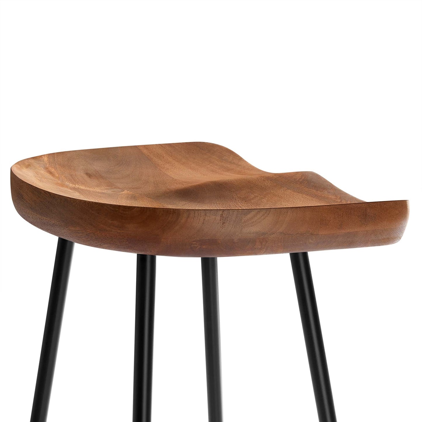 Concord Backless Wood Bar Stools Set of 2 by Modway EEI-6742-WAL