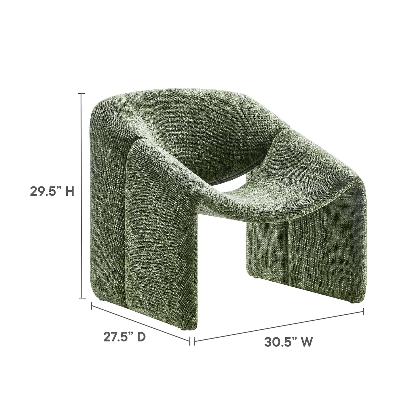 Vivi Chenille Upholstered Accent Chair by Modway EEI-6767-BAS