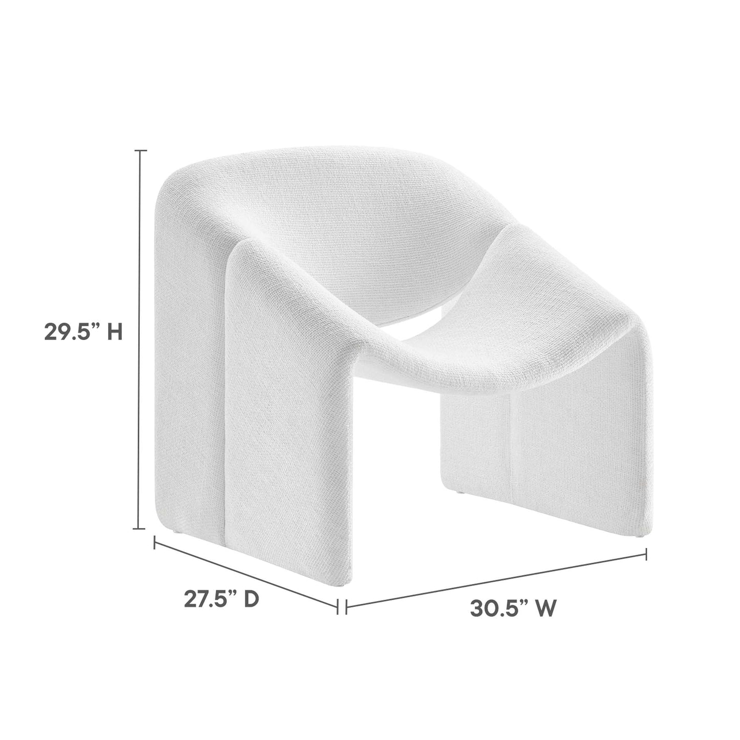 Vivi Chenille Upholstered Accent Chair by Modway EEI-6767-FRO