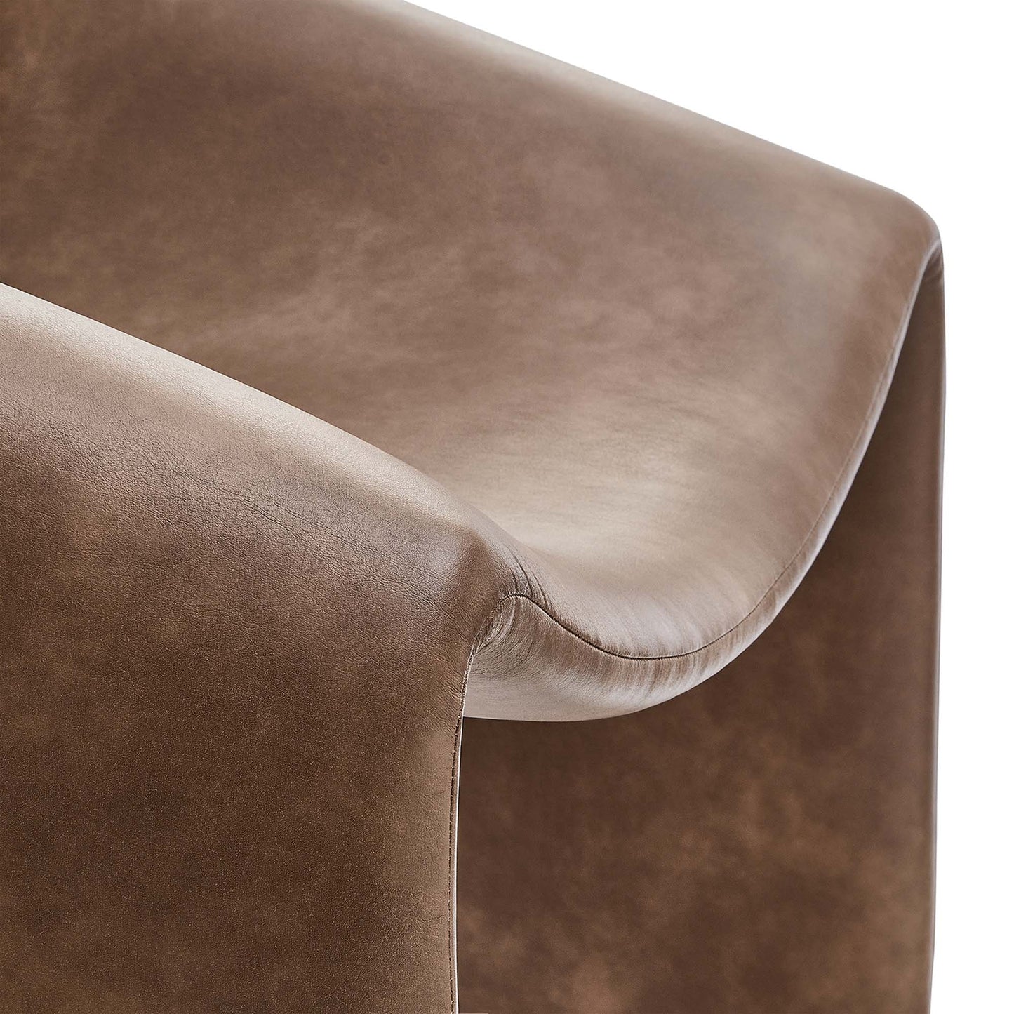 Vivi Vegan Leather Accent Chair by Modway EEI-6768-BRN