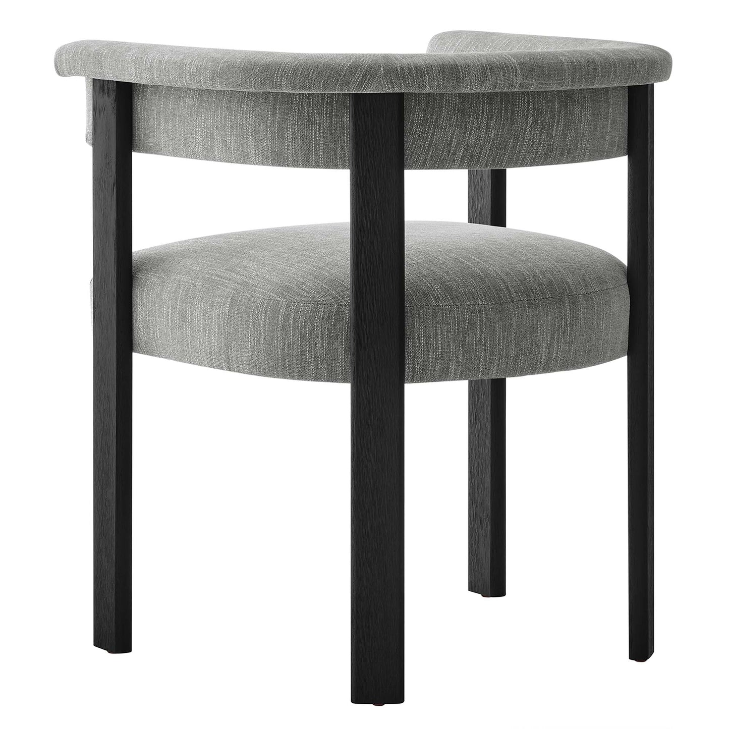 Imogen  Fabric Upholstered Barrel Dining Chairs Set of 2 by Modway EEI-6776-HEG-BLK
