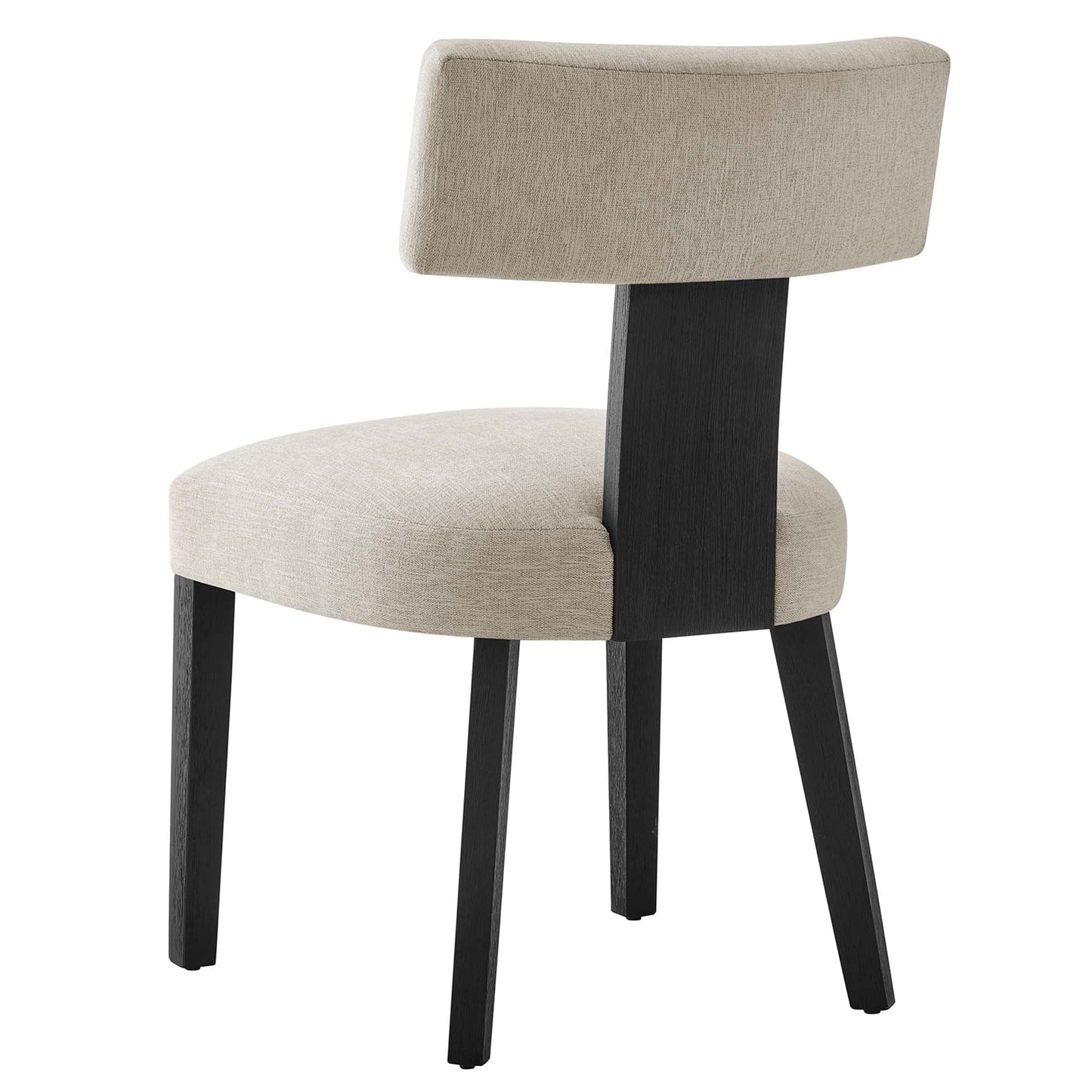 Nalani Fabric Upholstered Dining Chairs Set of 2 by Modway EEI-6777-HEI-BLK