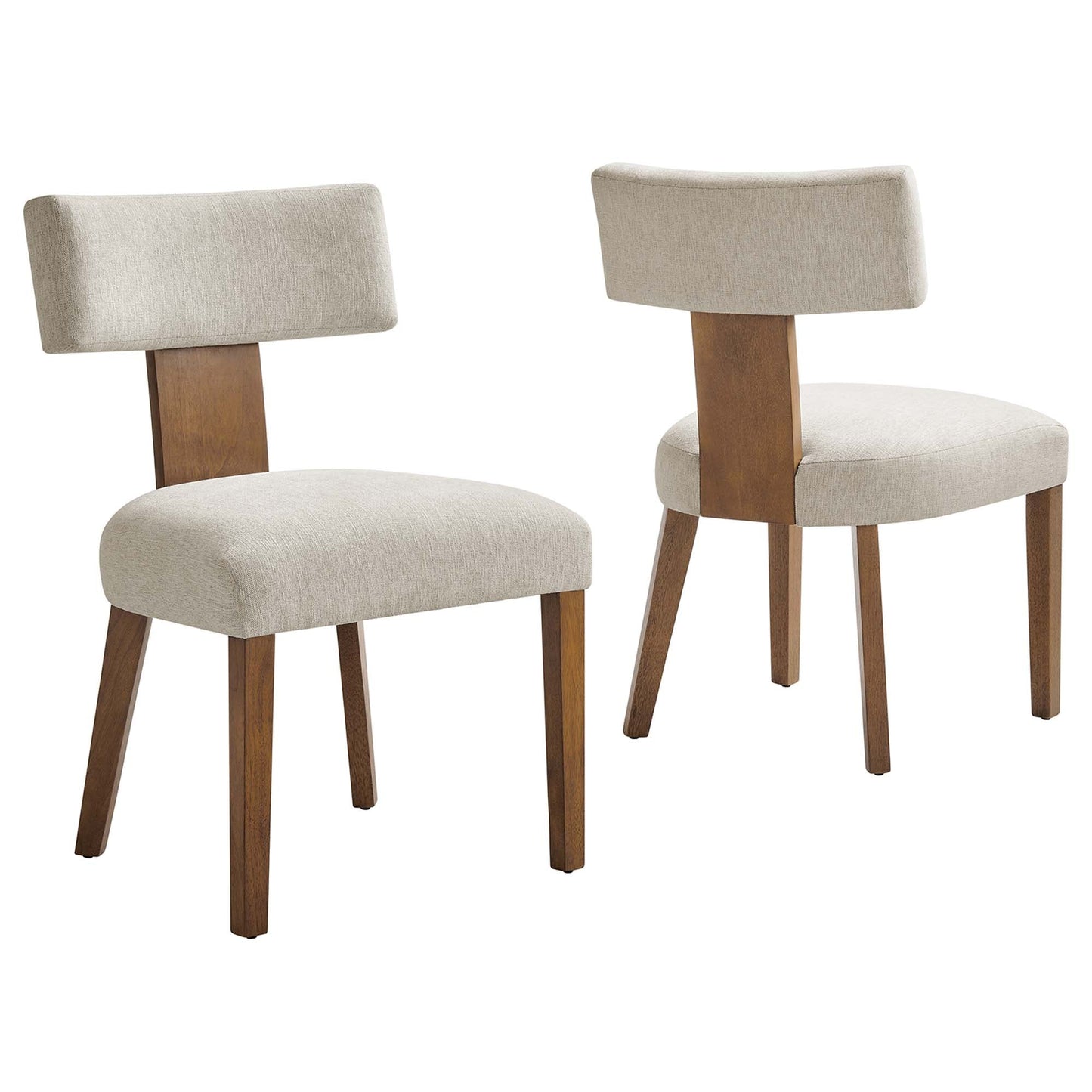 Nalani Fabric Upholstered Dining Chairs Set of 2 by Modway EEI-6777-HEI-DBR