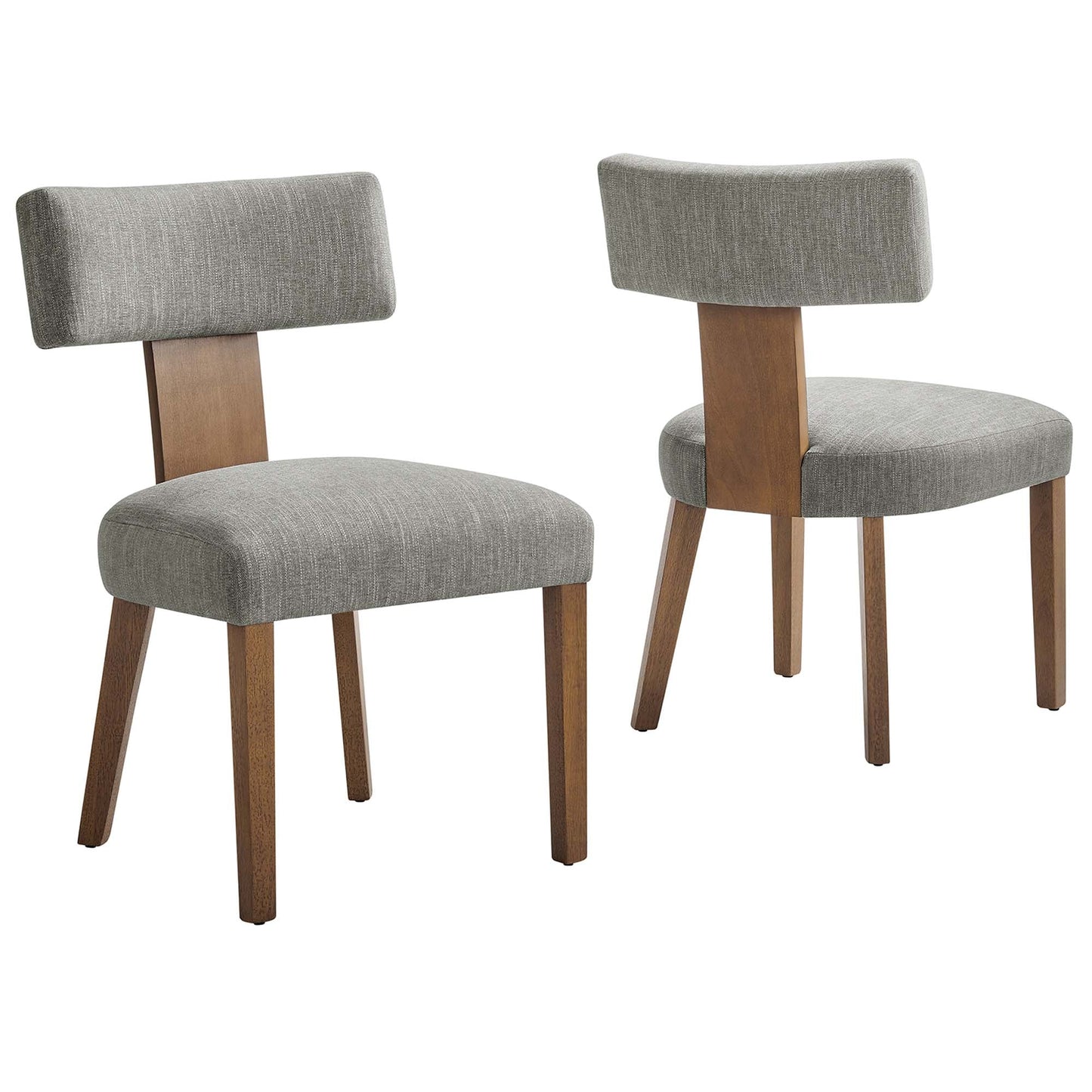 Nalani Fabric Upholstered Dining Chairs Set of 2 by Modway EEI-6777-HEW-DBR