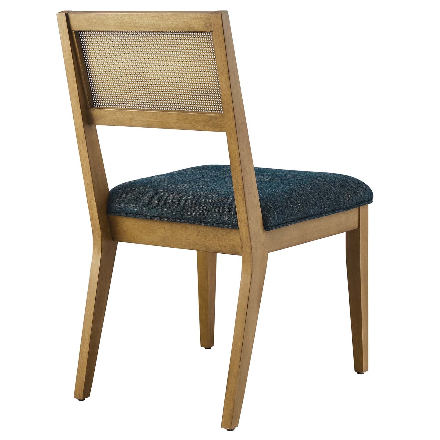 Nimba Faux Rattan Fabric Dining Chairs Set of 2 by Modway