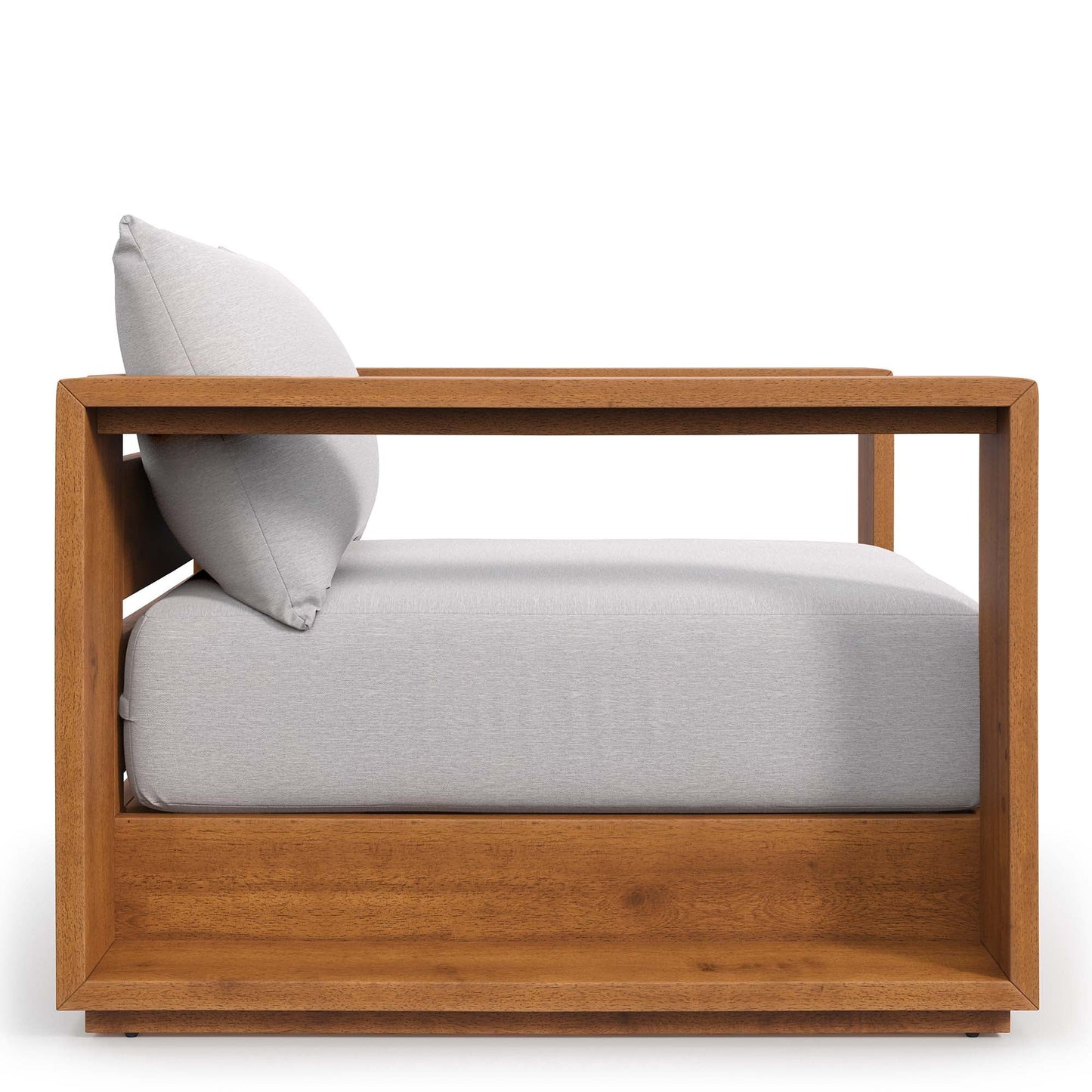 Tahoe Outdoor Patio Acacia Wood Chair by Modway EEI-6782-NAT-LGR