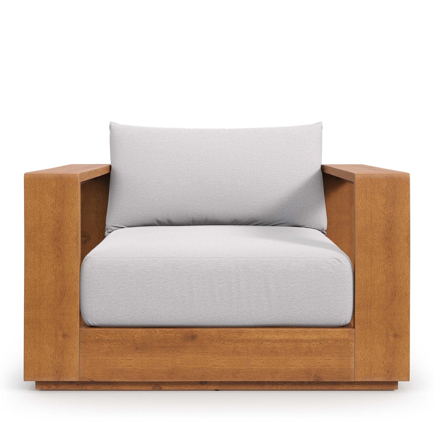 Tahoe Outdoor Patio Acacia Wood Chair by Modway EEI-6782-NAT-LGR