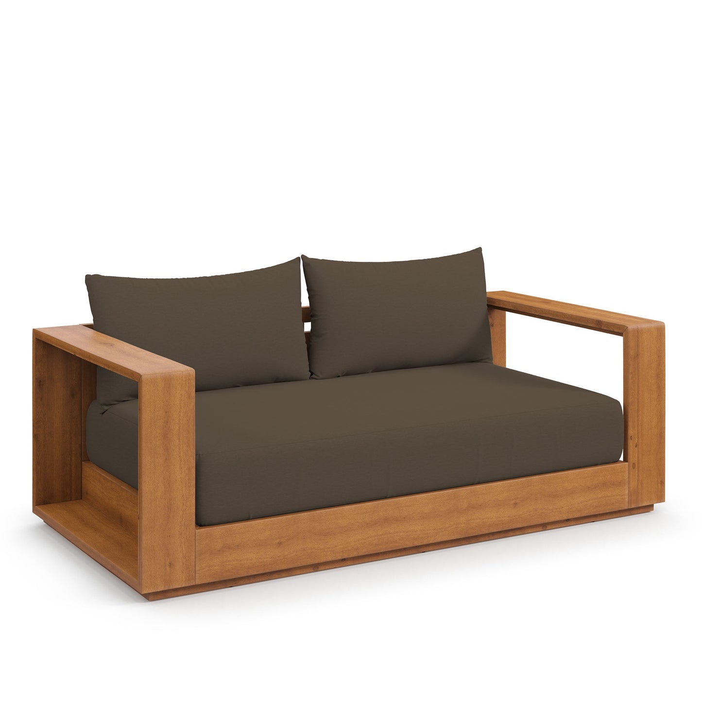 Tahoe Acacia Wood Outdoor Patio Acacia Wood Loveseat by Modway EEI-6783-NAT-COA