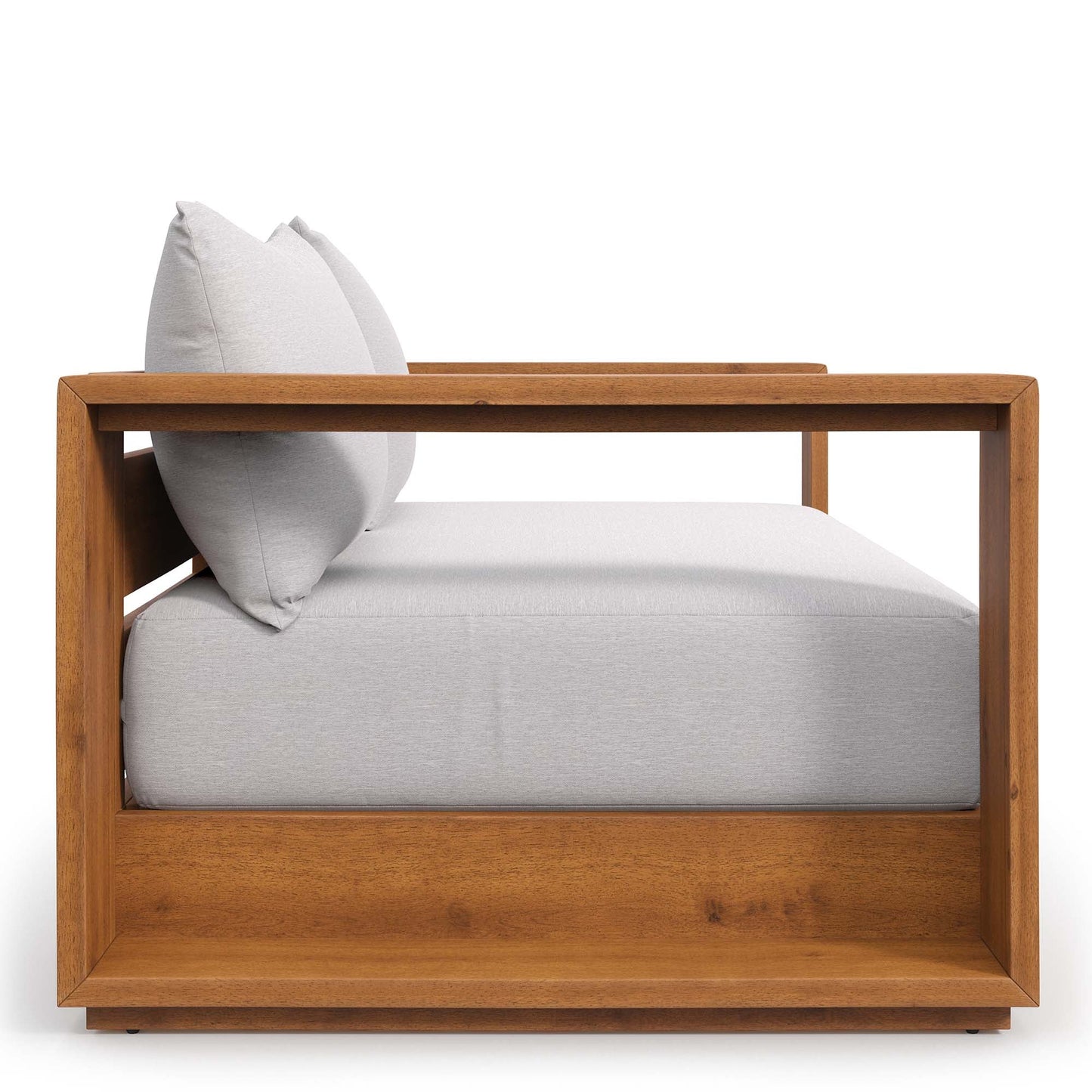 Tahoe Acacia Wood Outdoor Patio Acacia Wood Loveseat by Modway EEI-6783-NAT-LGR