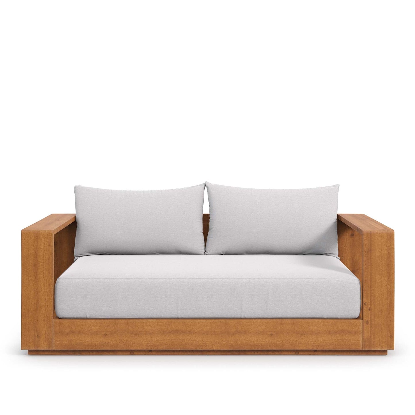 Tahoe Acacia Wood Outdoor Patio Acacia Wood Loveseat by Modway EEI-6783-NAT-LGR