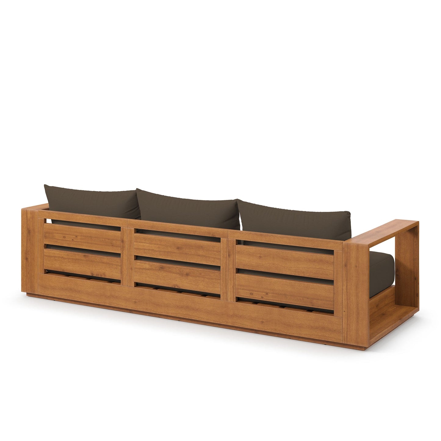Tahoe Outdoor Patio Acacia Wood Sofa by Modway EEI-6784-NAT-COA