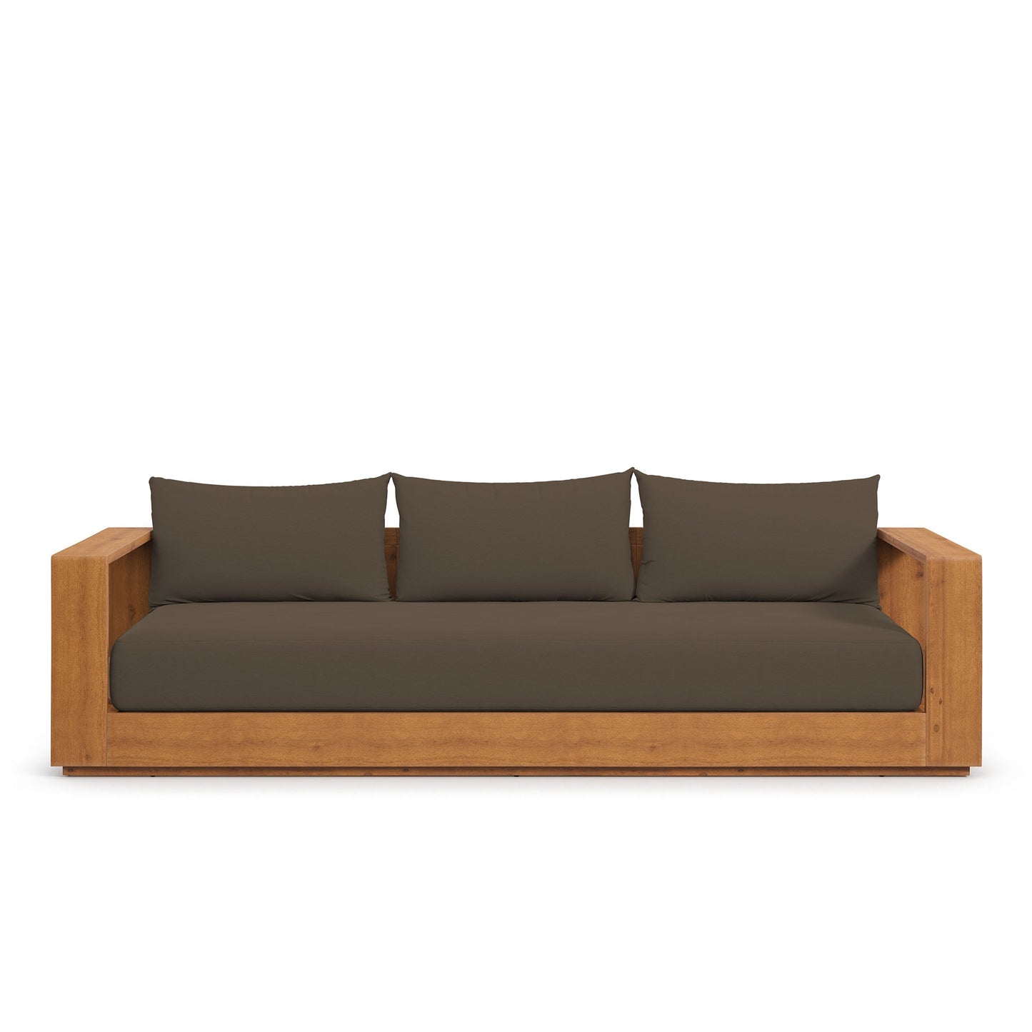 Tahoe Outdoor Patio Acacia Wood Sofa by Modway EEI-6784-NAT-COA