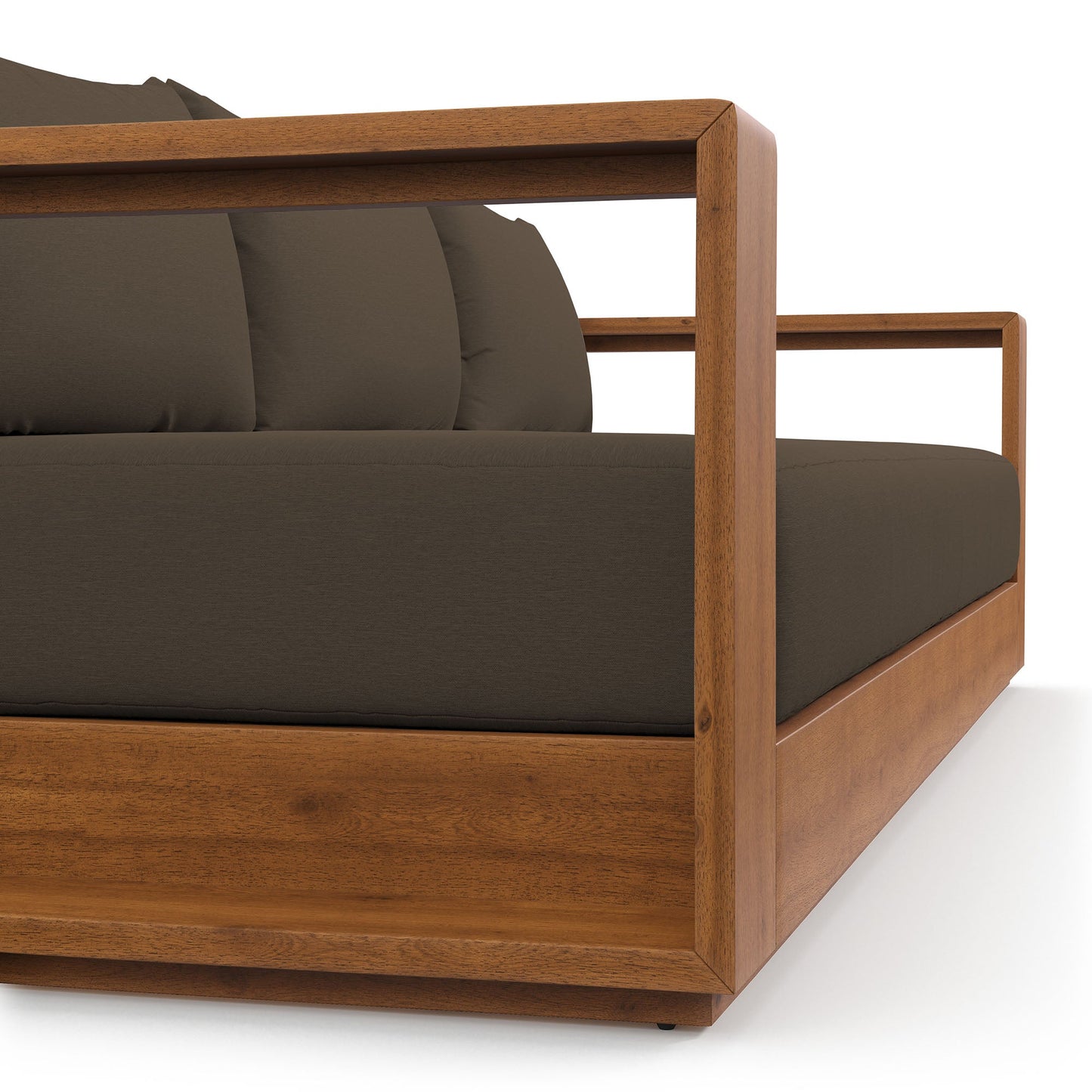 Tahoe Outdoor Patio Acacia Wood Sofa by Modway EEI-6784-NAT-COA