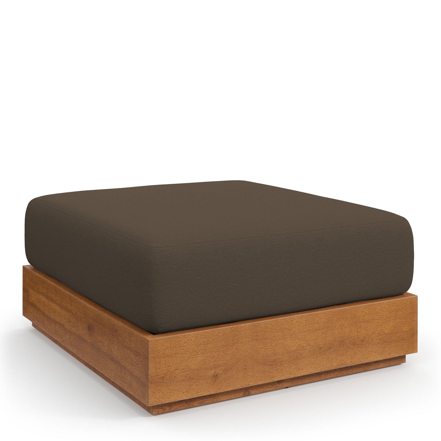 Tahoe Outdoor Patio Acacia Wood Ottoman by Modway EEI-6785-NAT-COA