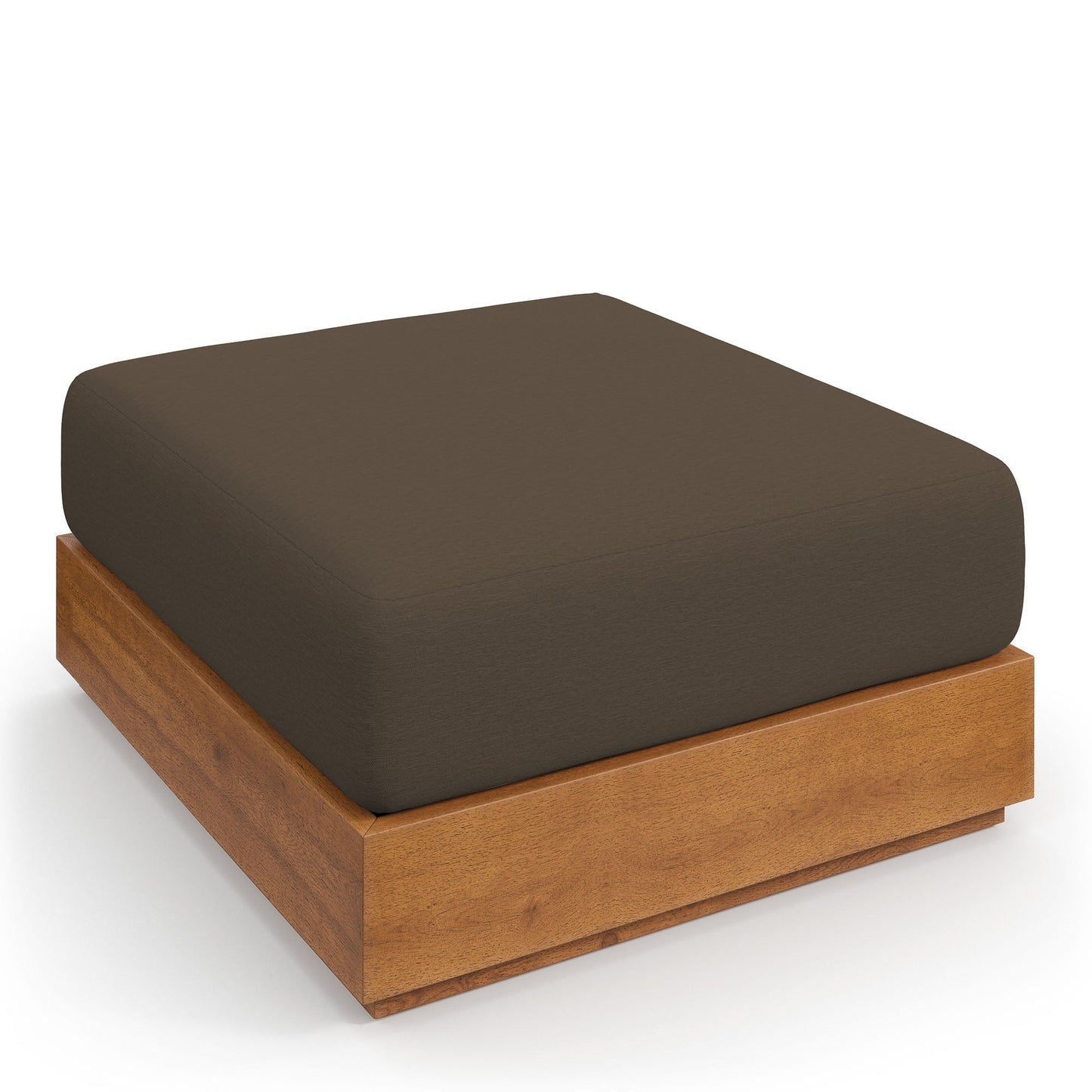 Tahoe Outdoor Patio Acacia Wood Ottoman by Modway EEI-6785-NAT-COA