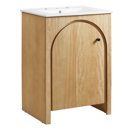 Appia 24" Bathroom Vanity by Modway EEI-6788-OAK-WHI