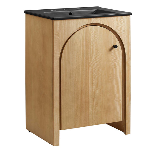 Appia 24" Bathroom Vanity by Modway EEI-6789-OAK-BLK