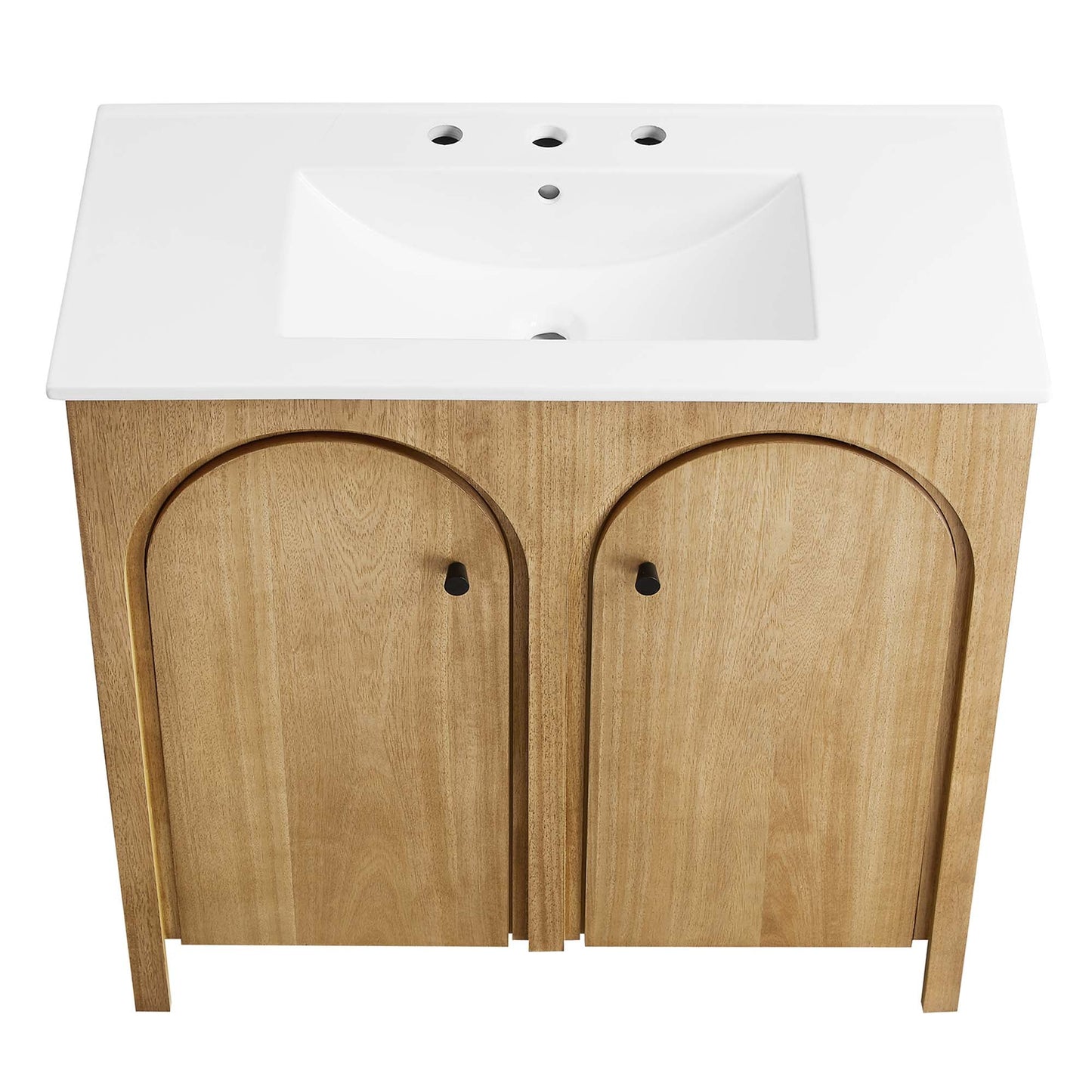Appia 36" Bathroom Vanity by Modway EEI-6790-OAK-WHI