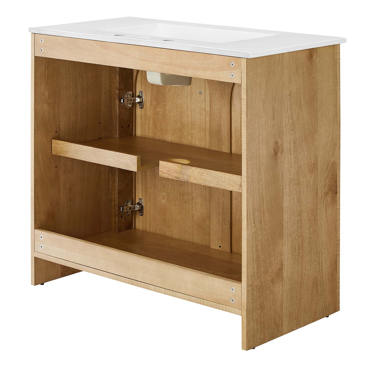 Appia 36" Bathroom Vanity by Modway EEI-6790-OAK-WHI
